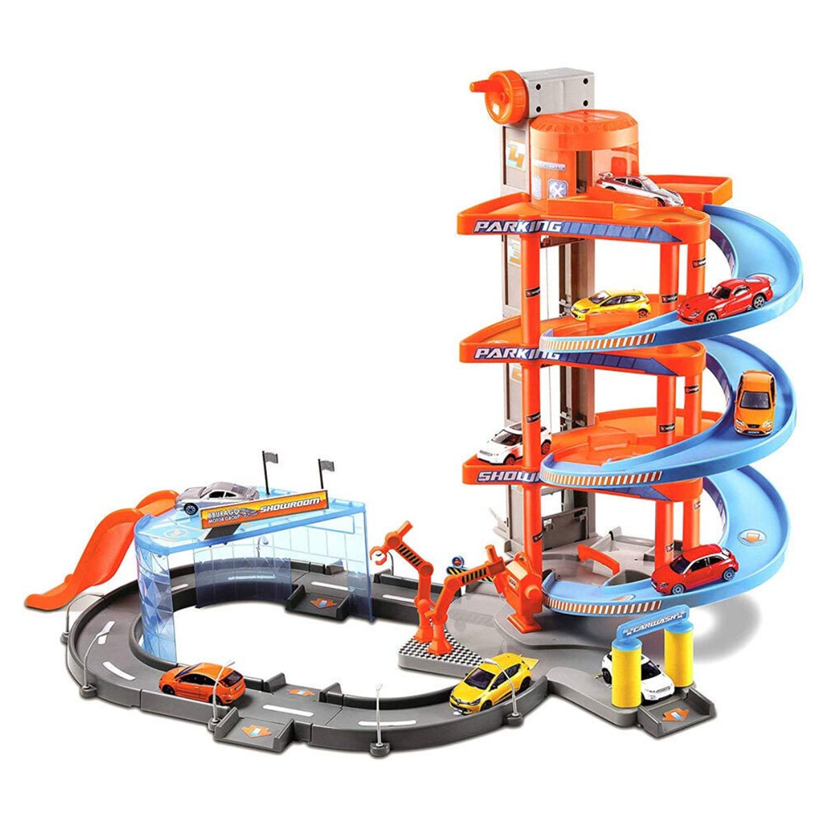 Bburago 1:43 Street Fire Mega Dealer Showroom Vehicle Playsets Unisex, 3-4 Years