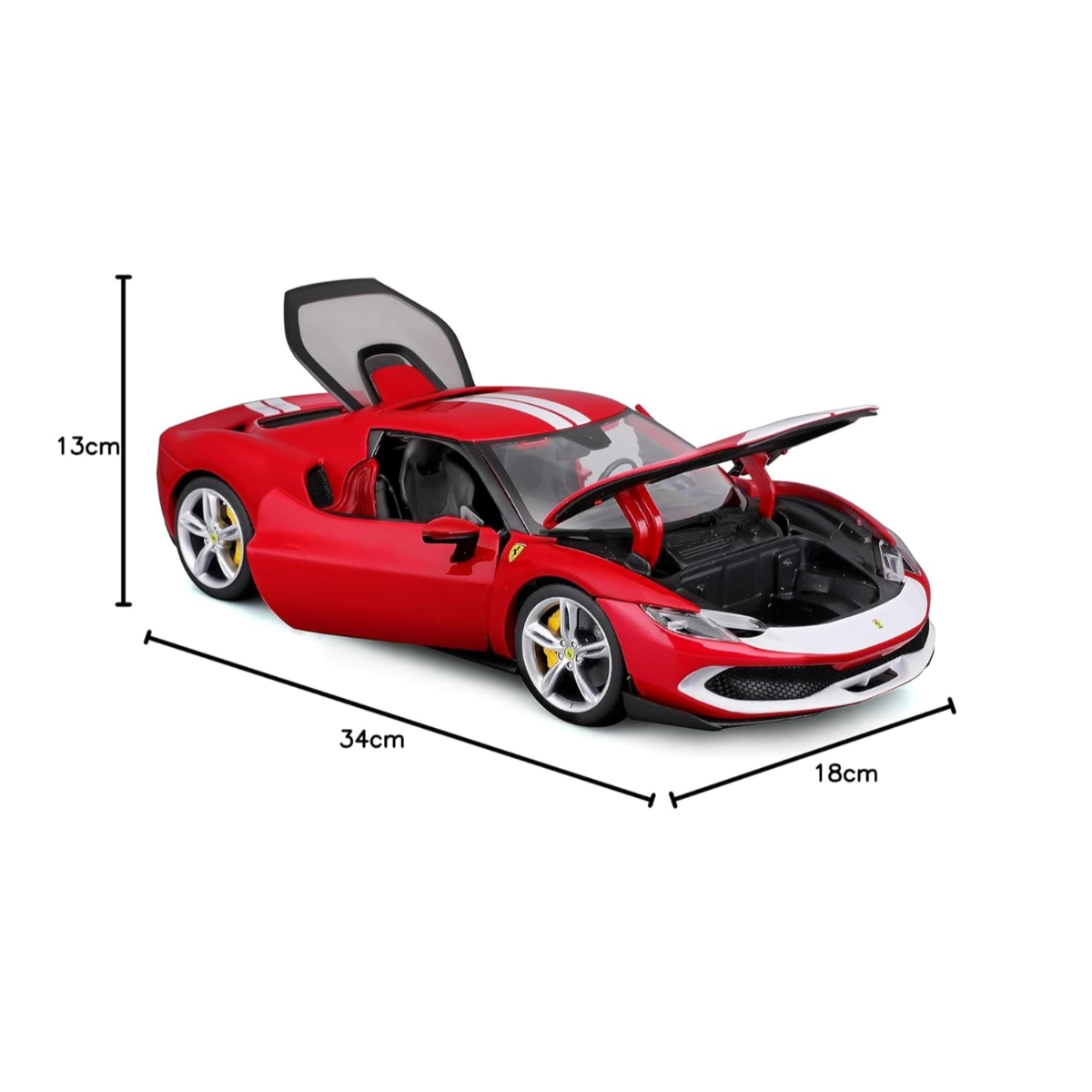 Bburago 296 GTB 1:18 Scale Ferrari Diecast Car Boys, 3-4 Years