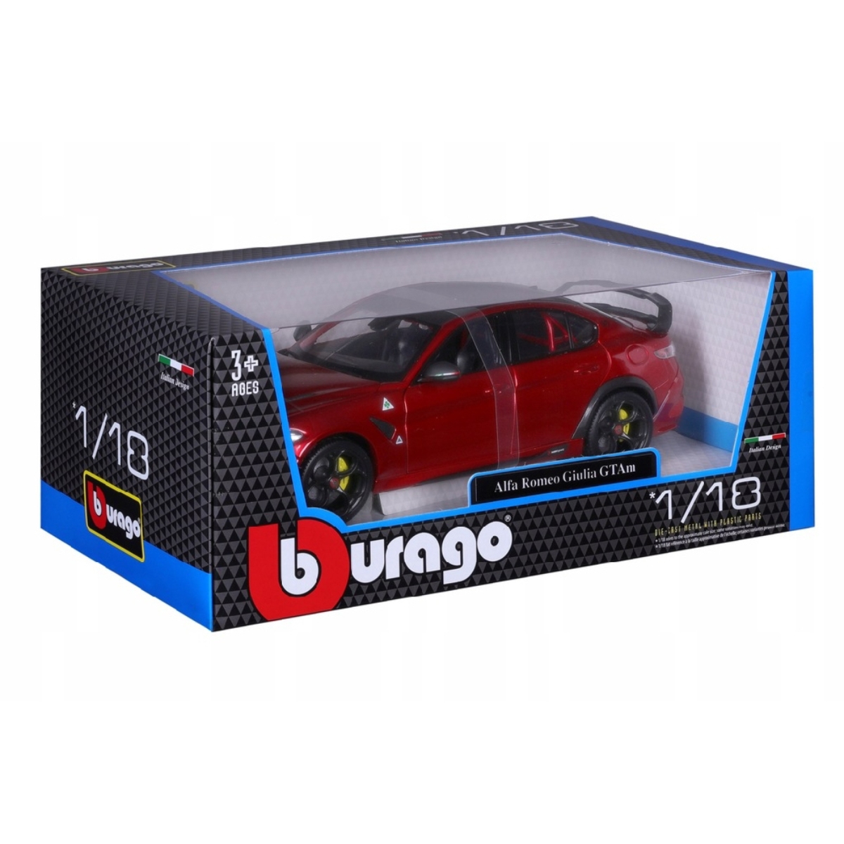 Bburago Alfa Romeo Giulia GTAm 1:18 Scale Diecast Car Boys, 3-4 Years