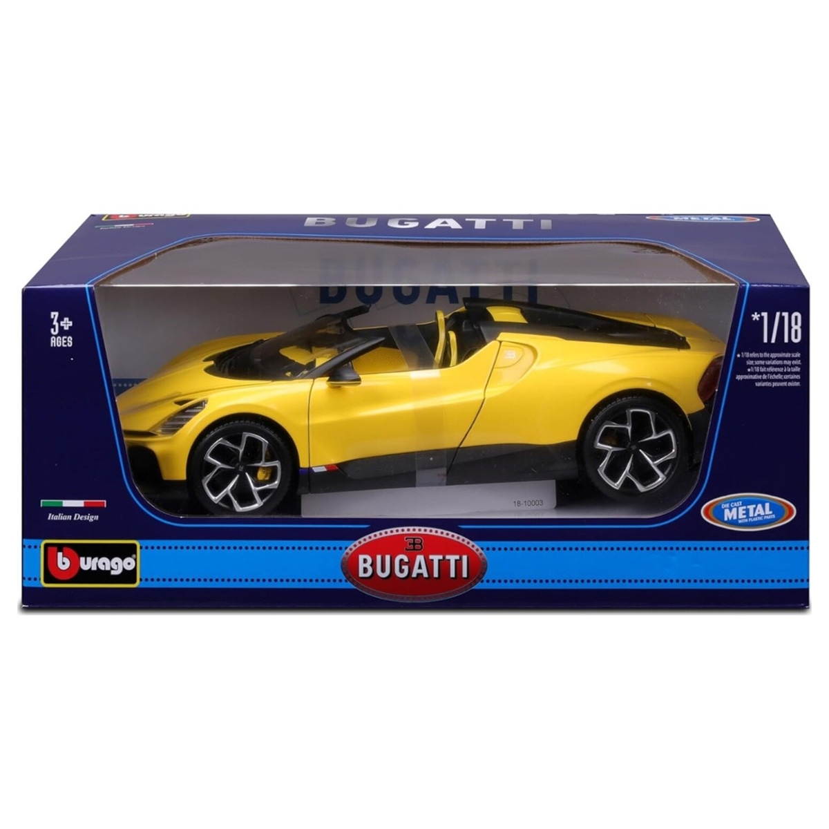 Bburago Bugatti 1:18 Scale Mistral Diecast Car Unisex, 3-4 Years