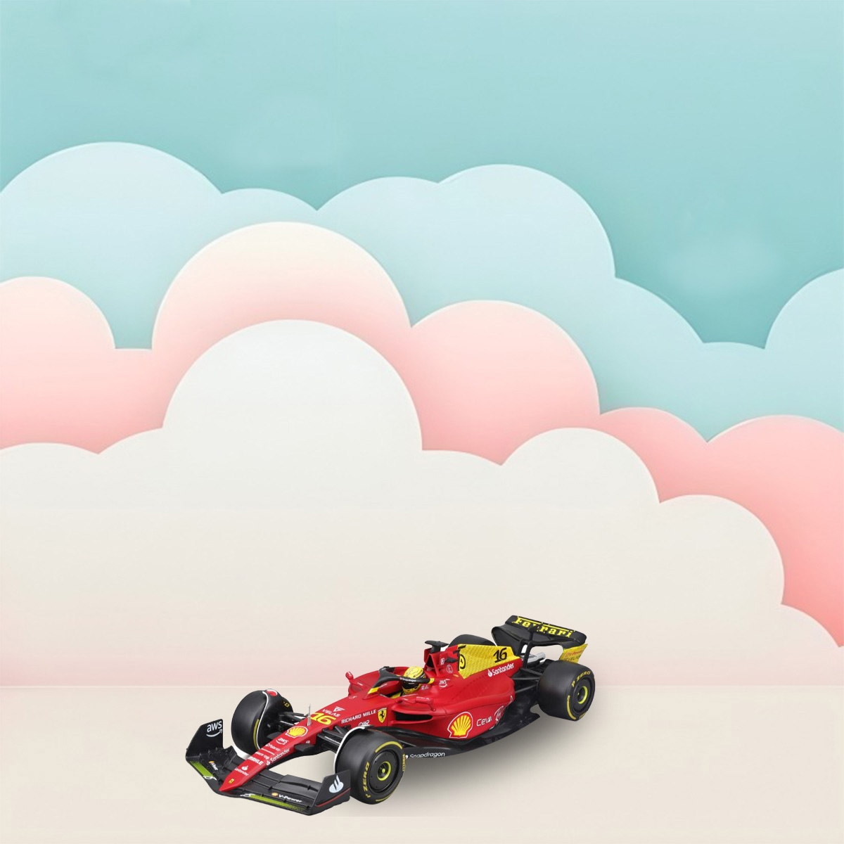 Bburago F1-75 2022 Ferrari 1:18 Scale Diecast Car Boys, 13+ Years