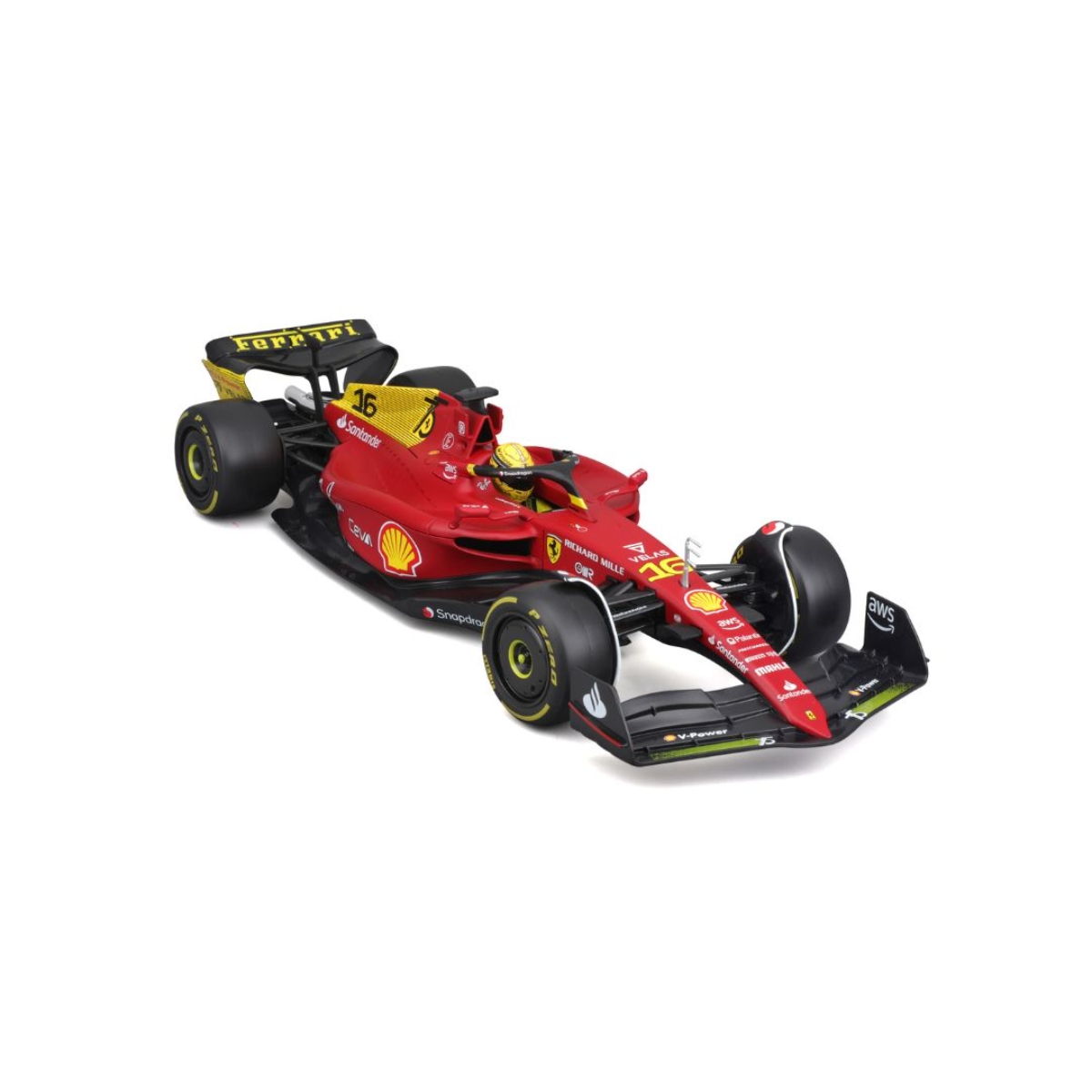بوراجو سيارة فيراري F1-75 2022 بمقياس 1:18 للأولاد، 13+ سنوات