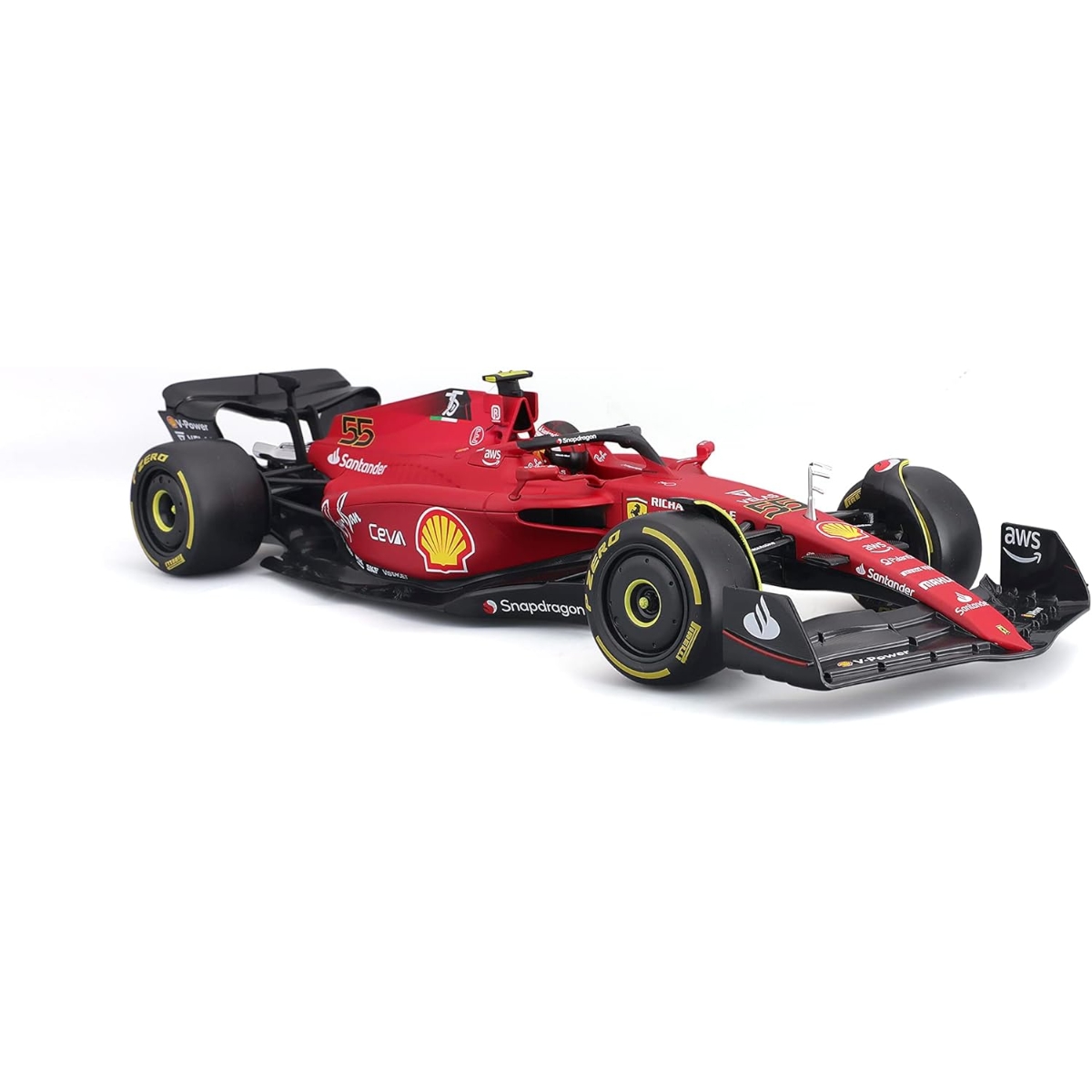 Bburago F1-75 2022 Sainz Ferrari 1:18 Scale Diecast Car Boys, 13+ Years