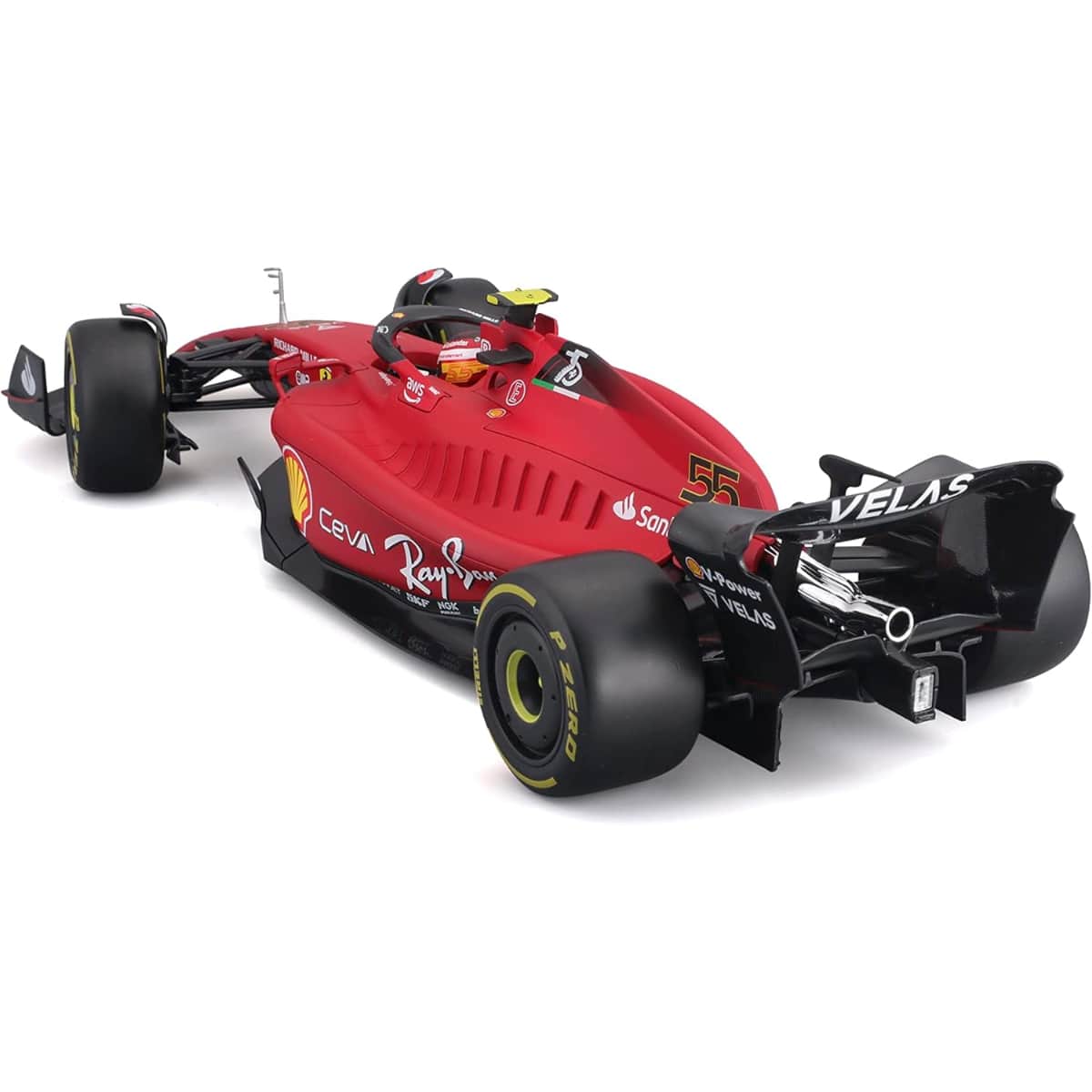 بوراجو سيارة فيراري F1-75 2022 ساينز بمقياس 1:18 للأولاد، 13+ سنوات
