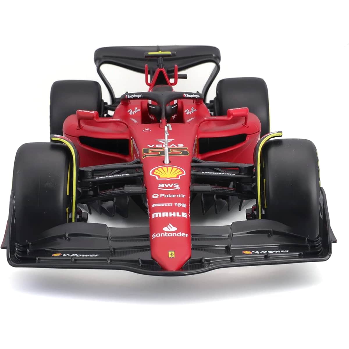 بوراجو سيارة فيراري F1-75 2022 ساينز بمقياس 1:18 للأولاد، 13+ سنوات