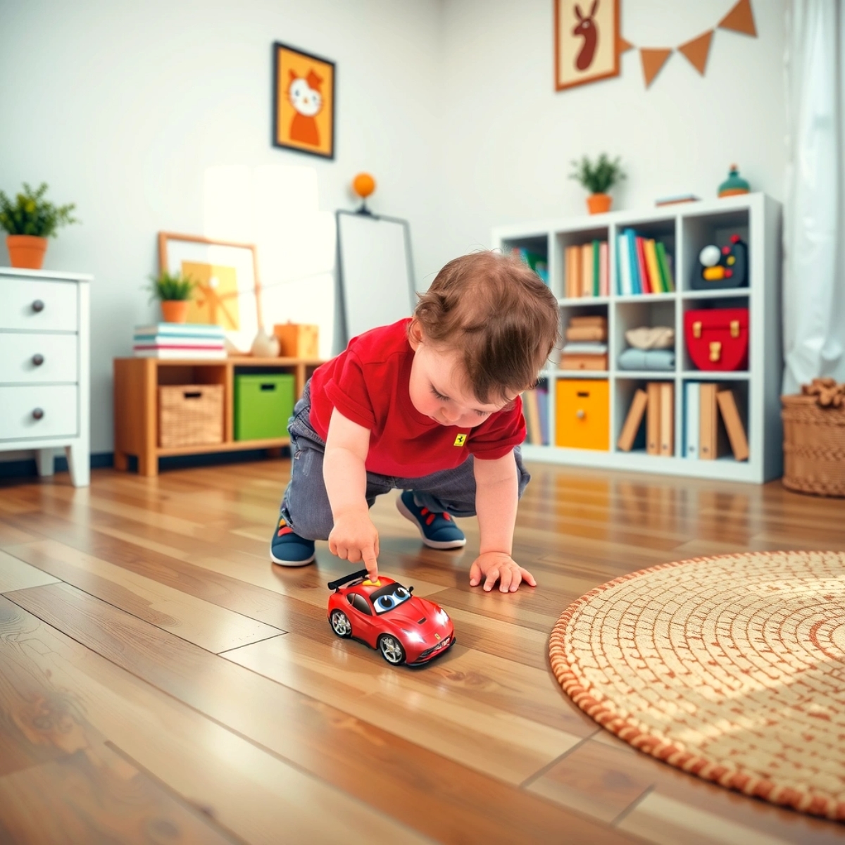 Bburago Junior Ferrari Touch and Go Assorted Car Toddler, 0-2 years