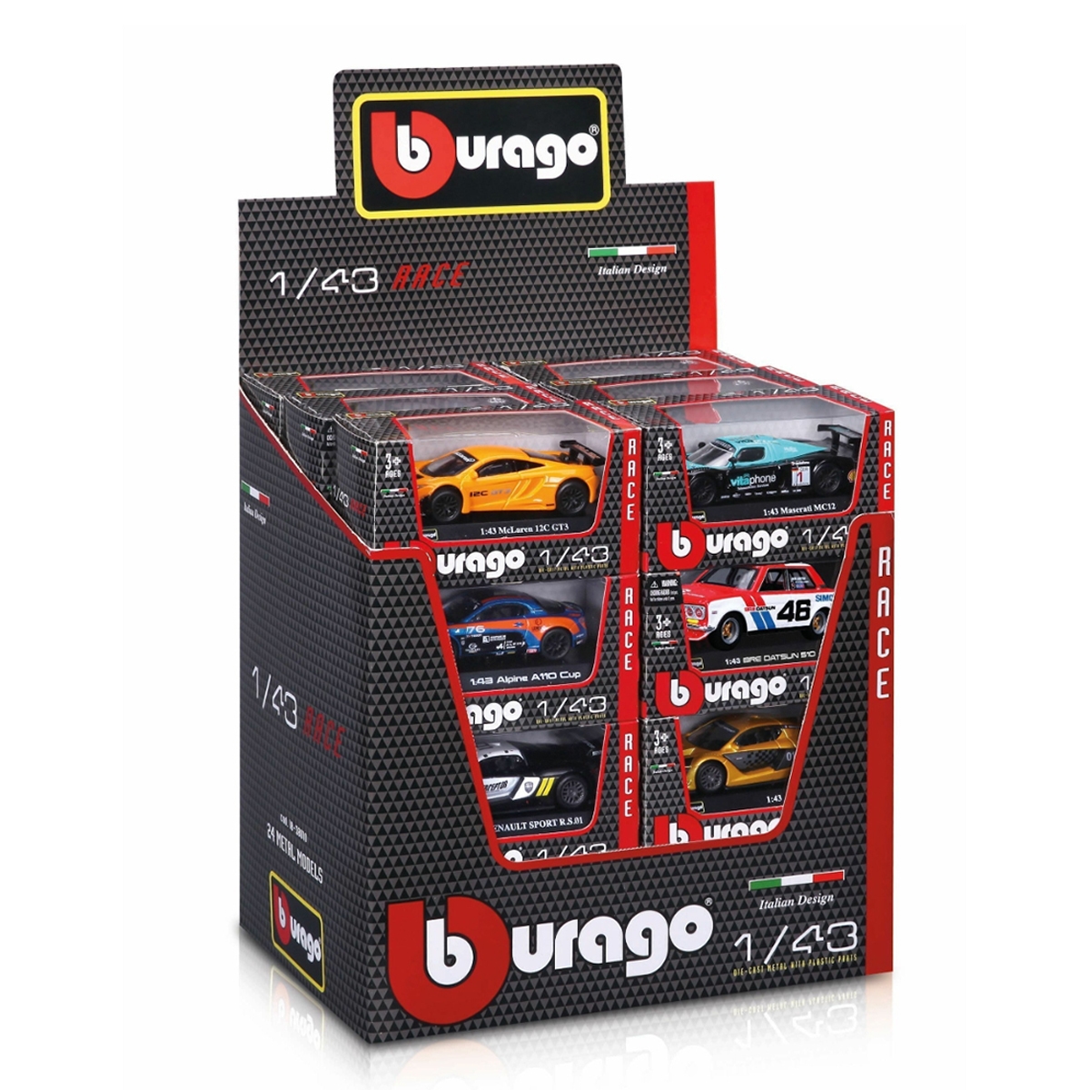 Bburago Race Series 1:43 Scale Assorted Diecast Car Boys, 3-4 Years