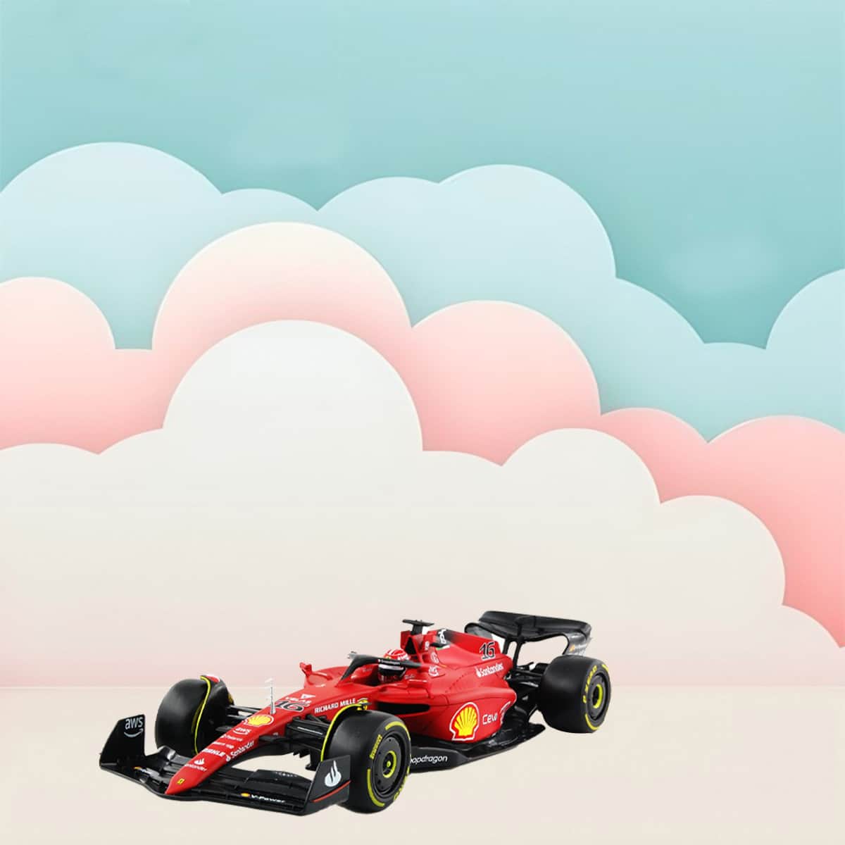 Bburago Scuderia Ferrari SF21 No.16 1:43 Scale Diecast Car Boys, 13+ Years