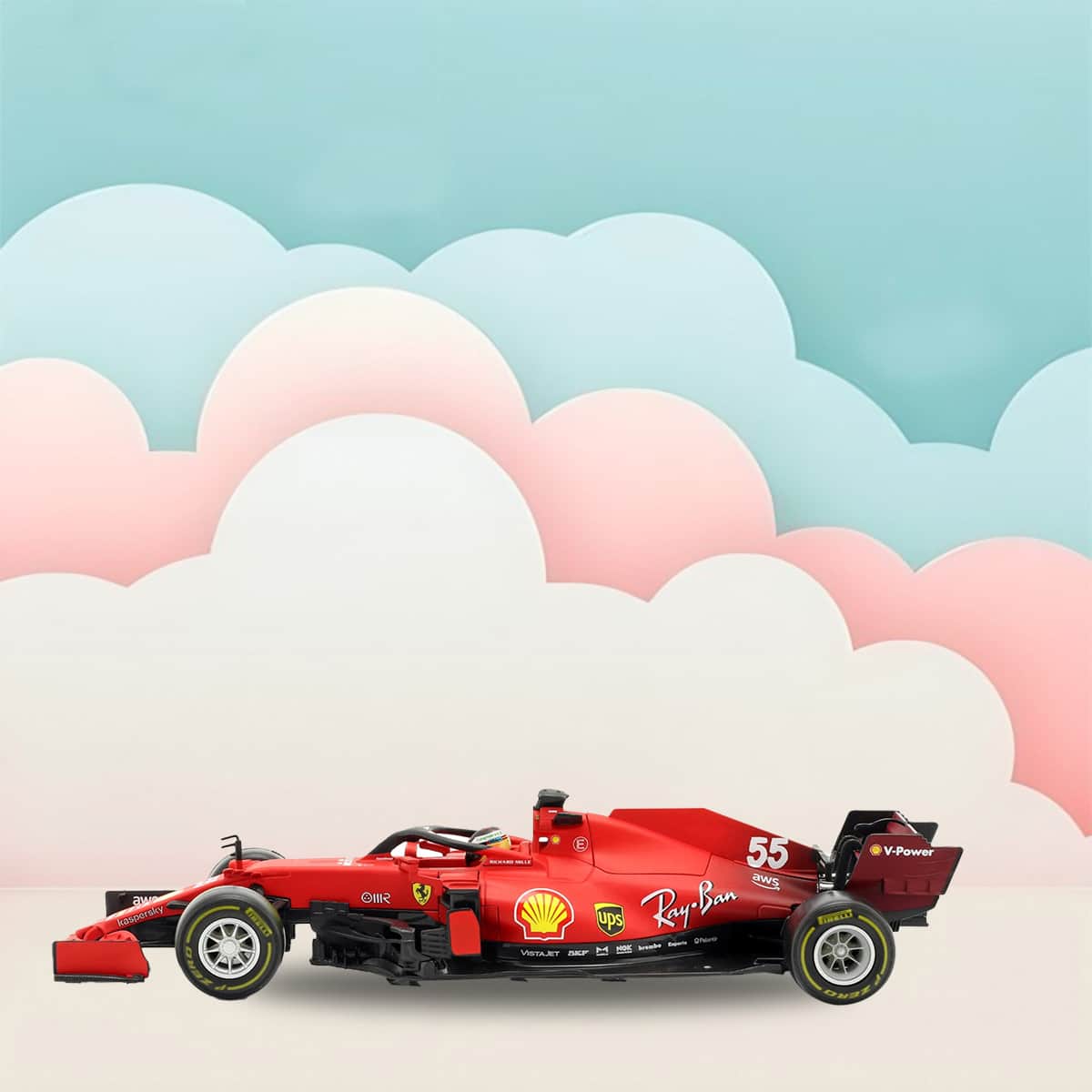 Bburago Scuderia Ferrari SF21 No.55 1:43 Scale Diecast Car Boys, 13+ Years