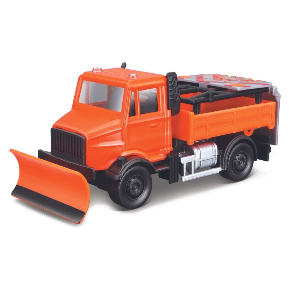 بوراجو شاحنة بلدية داي كاست مع جرافة ثلوج وعلامات طريق للأولاد، 3-4 سنوات