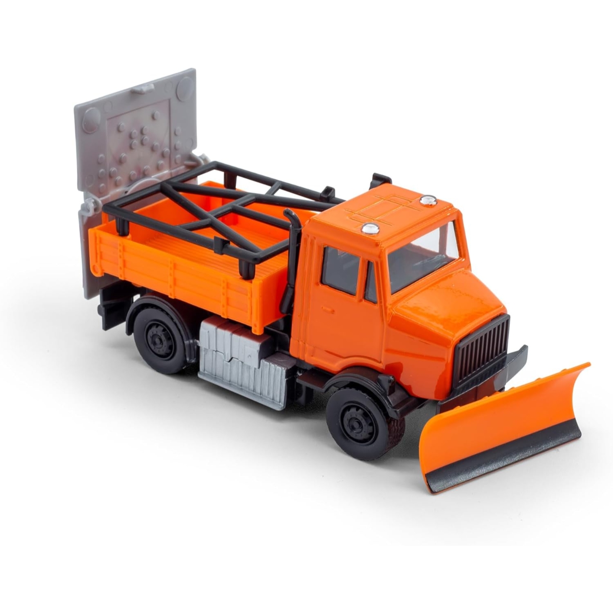 بوراجو شاحنة بلدية داي كاست مع جرافة ثلوج وعلامات طريق للأولاد، 3-4 سنوات