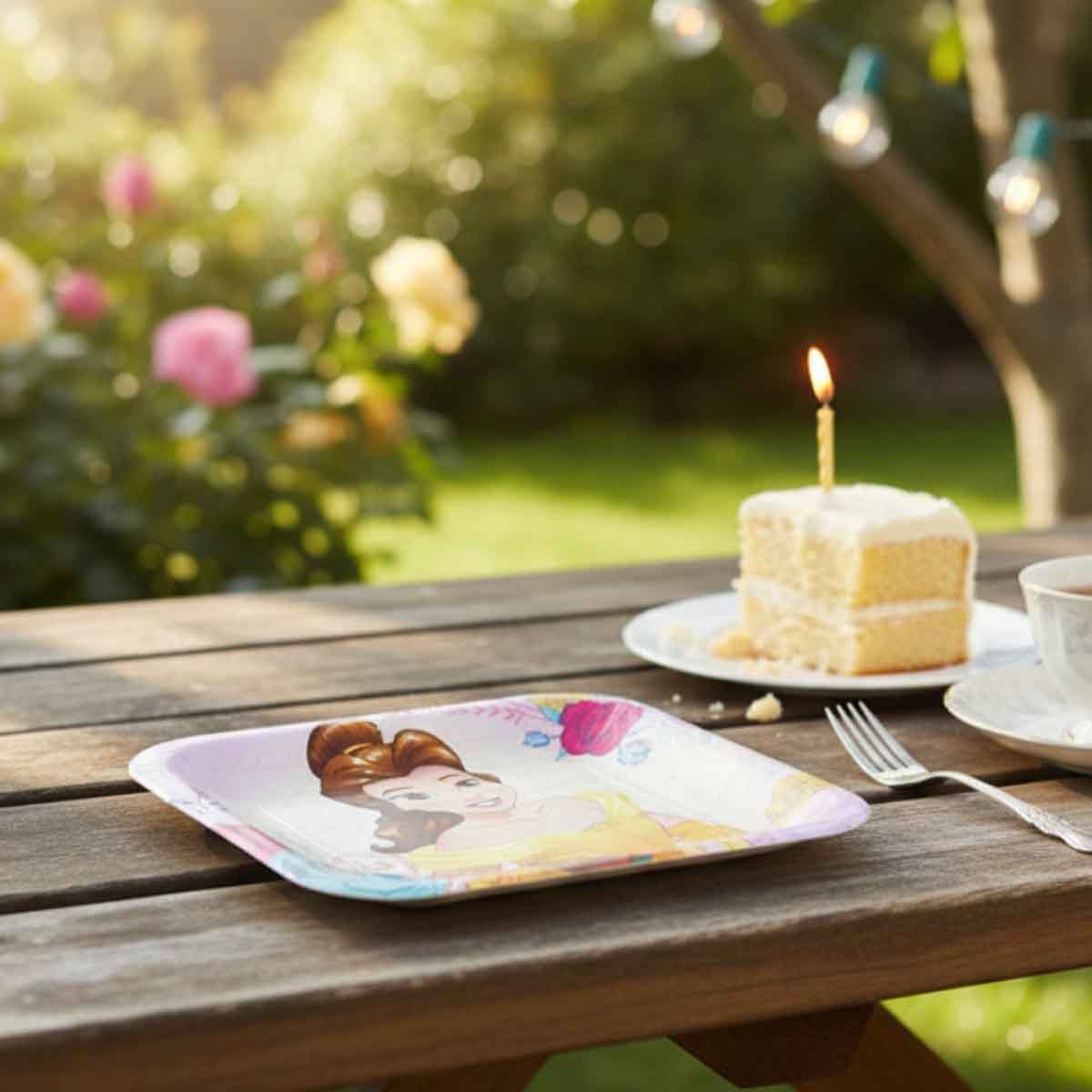 Disney Princess 9" Beauty and the Beast Square Plate