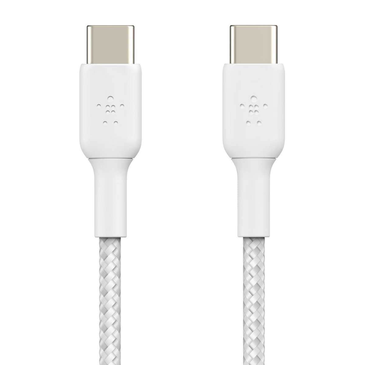 Belkin 2-Piece White 2m Braided USB-C to USB-C Cable Set