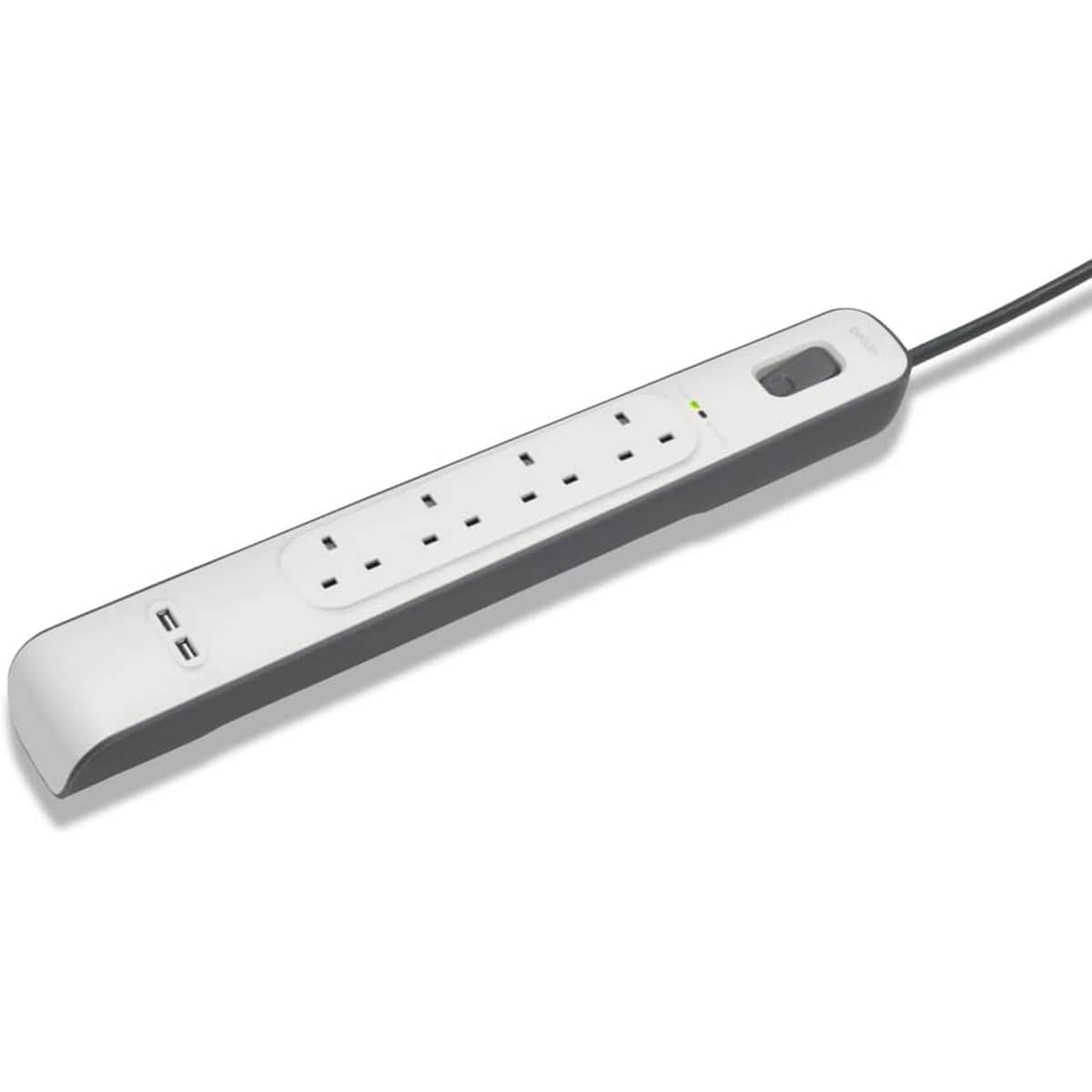 بيلكن مشترك كهرباء محمي من زيادة التيار بـ 4 منافذ ومنفذي USB