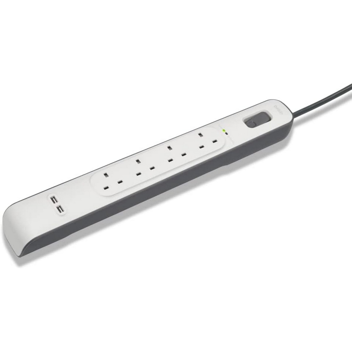 بيلكن مشترك كهرباء محمي من زيادة التيار بـ 4 منافذ ومنفذي USB