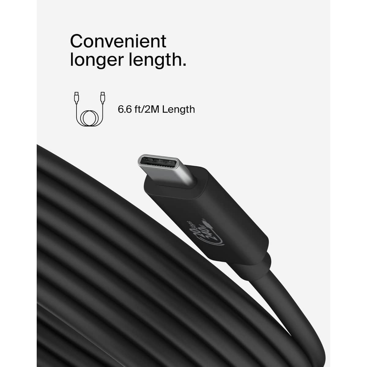 Belkin 2m 240W 4K USB4 USB-C to USB-C Cable