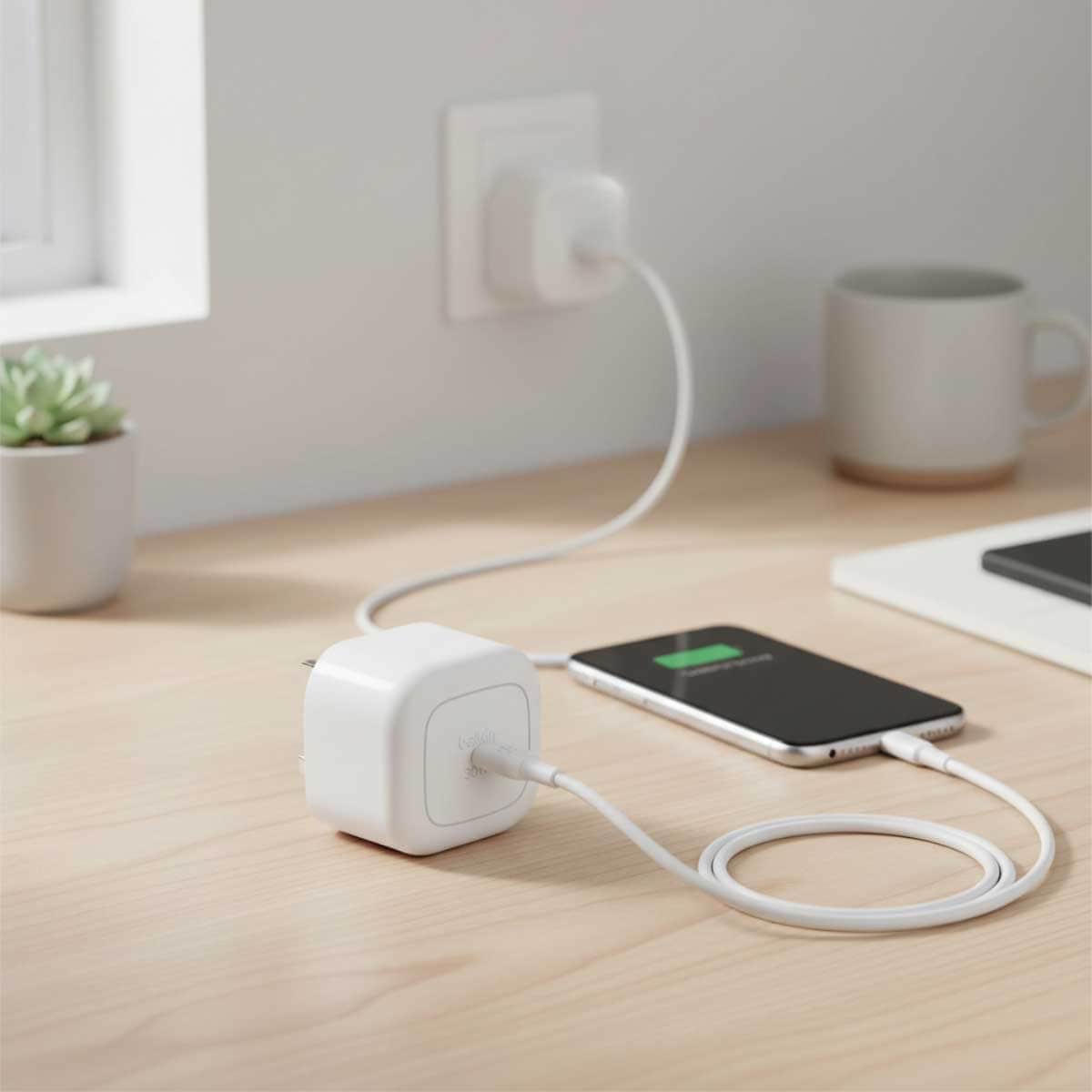 Belkin 30W USB-C Cube Wall Charger & 1m USB-C to USB-C Cable Set
