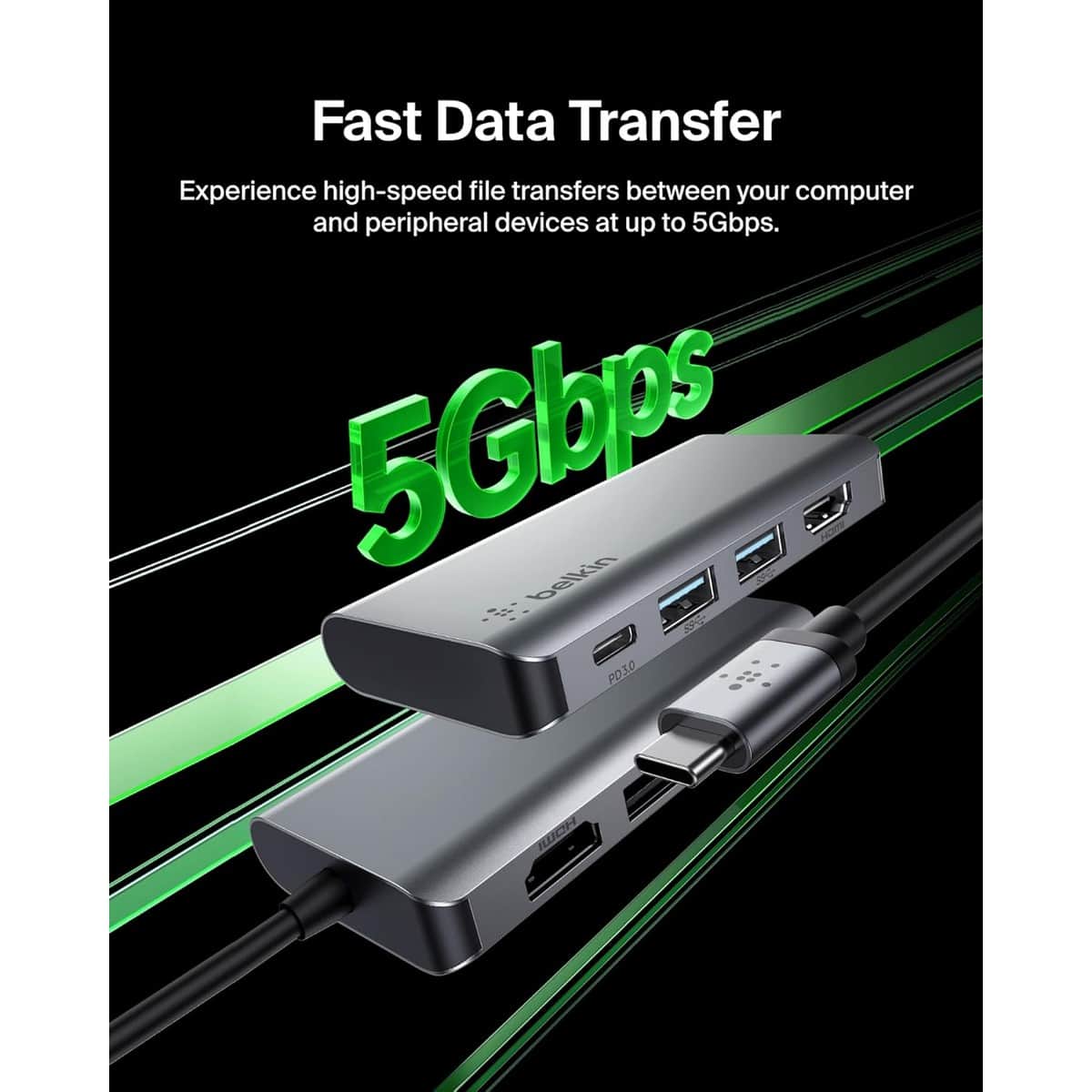 بيلكن محول متعدد المنافذ USB-C 4 في 1