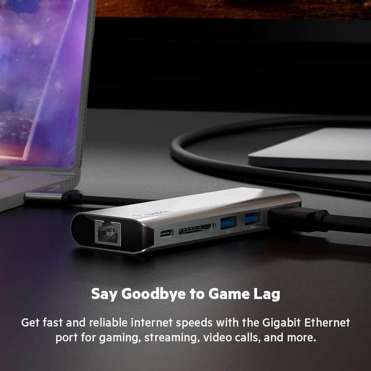 بيلكن محول متعدد المنافذ USB-C 6 في 1