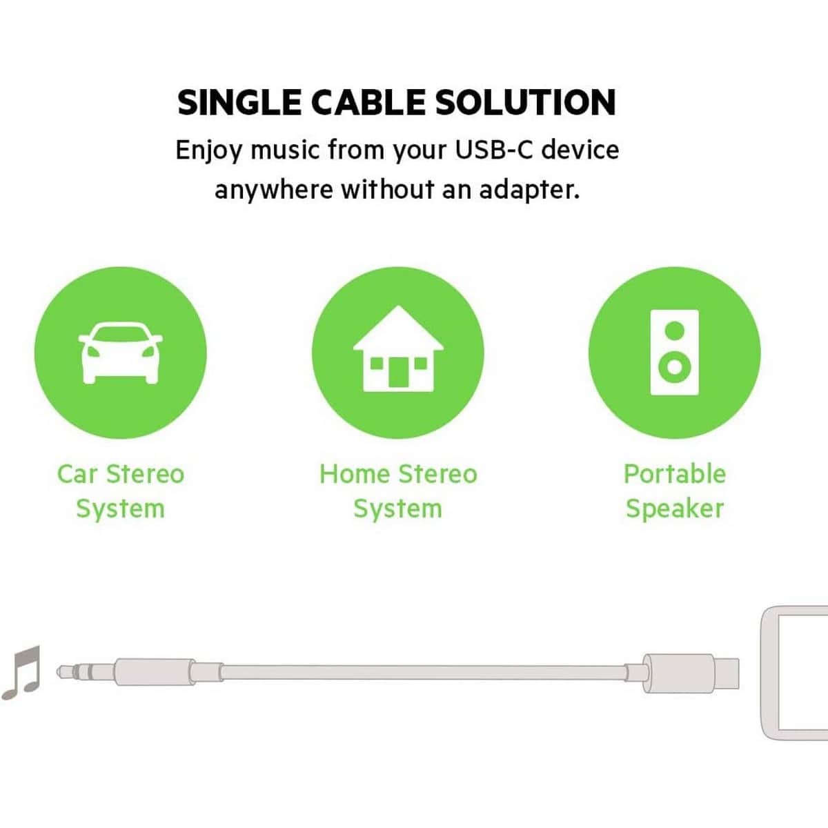 Belkin Black Rockstar USB-C to 3.5mm Audio Cable