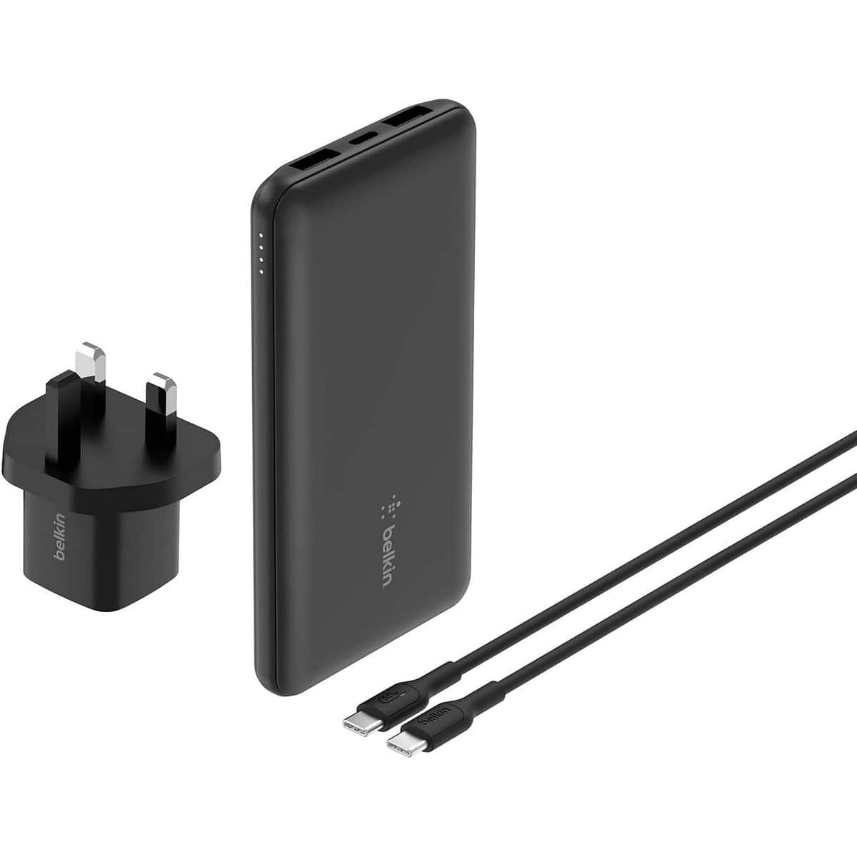 Belkin Black 10000mAh 15W Power Bank & 25W Wall Charger Travel Set