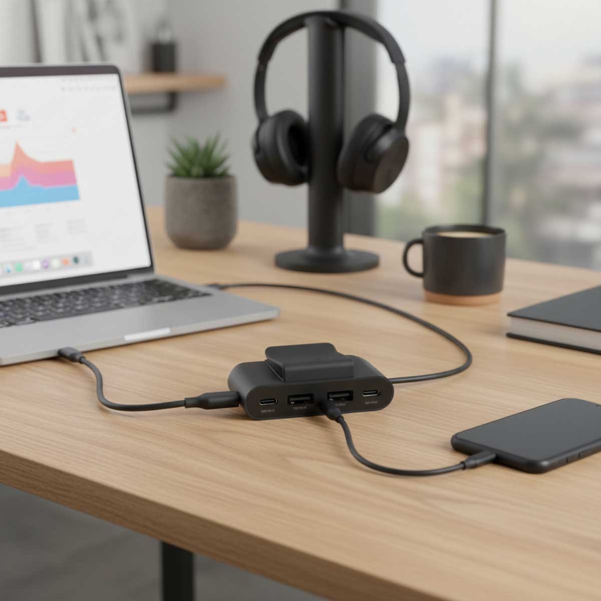 Belkin Black 2m 4-Port USB Power Extender