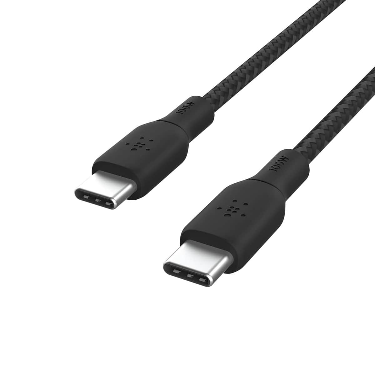 بيلكن كابل USB-C إلى USB-C مضفر بقدرة 100 واط بطول 2 متر