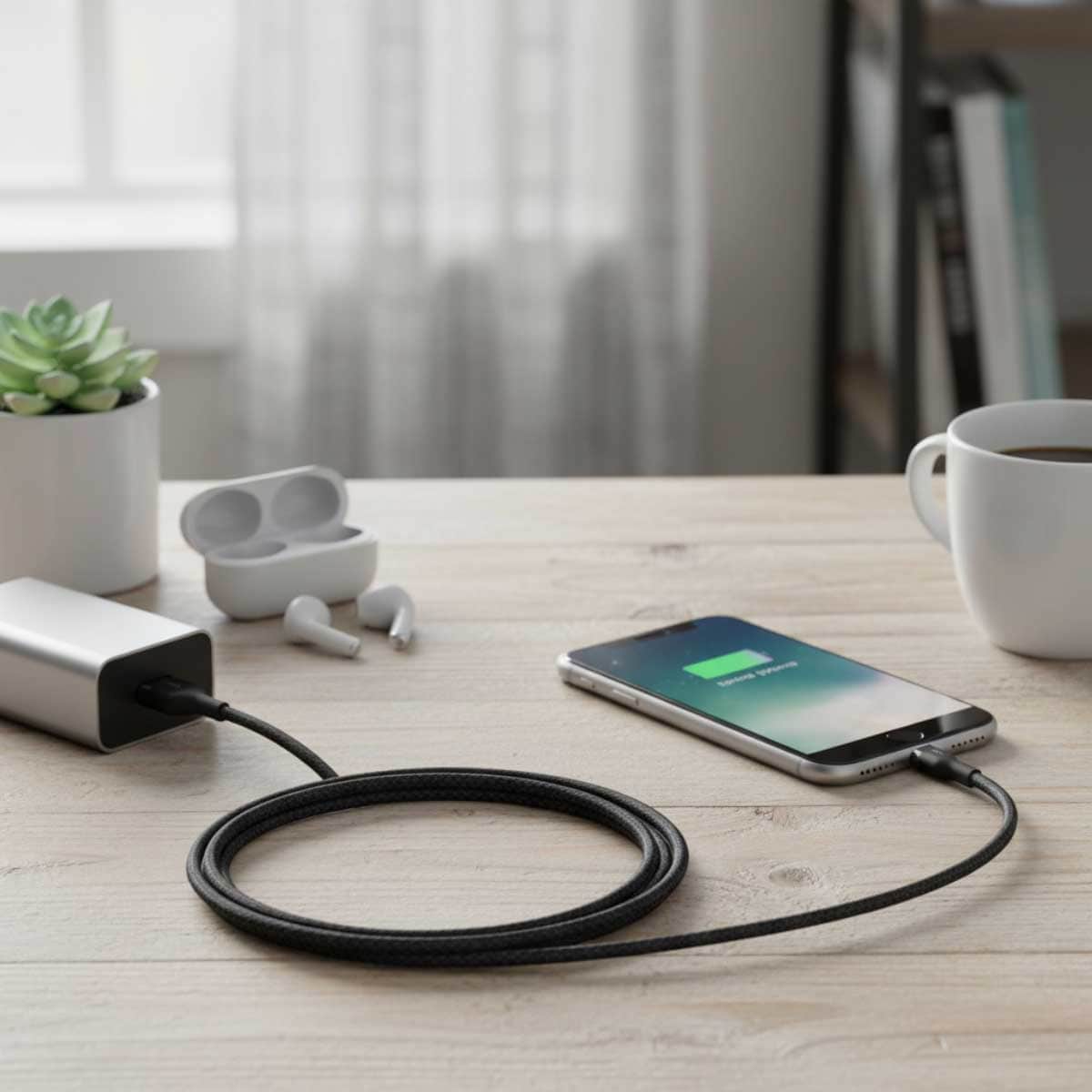 بيلكن أسود كابل USB-A إلى Lightning مجدول بوست تشارج برو Flex بطول 3 متر