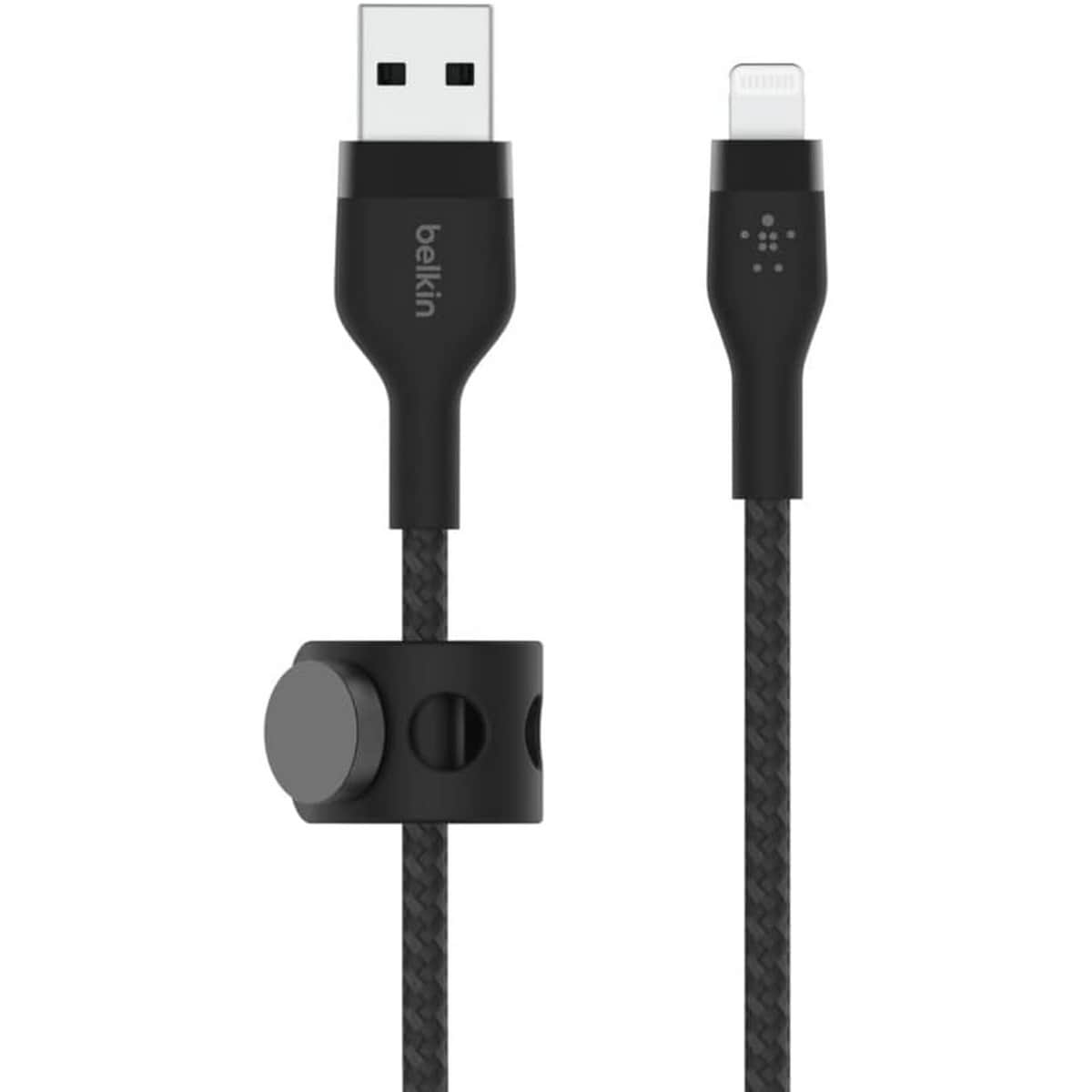 بيلكن أسود كابل USB-A إلى Lightning مجدول بوست تشارج برو Flex بطول 3 متر