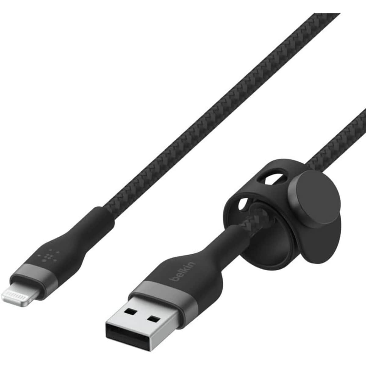 بيلكن أسود كابل USB-A إلى Lightning مجدول بوست تشارج برو Flex بطول 3 متر