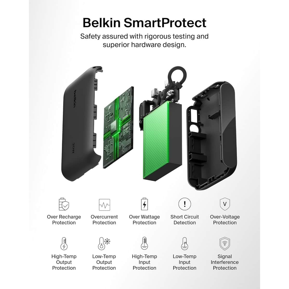 بيلكن باور بانك بوست تشارج أسود بسعة 10000mAh مع شاشة رقمية