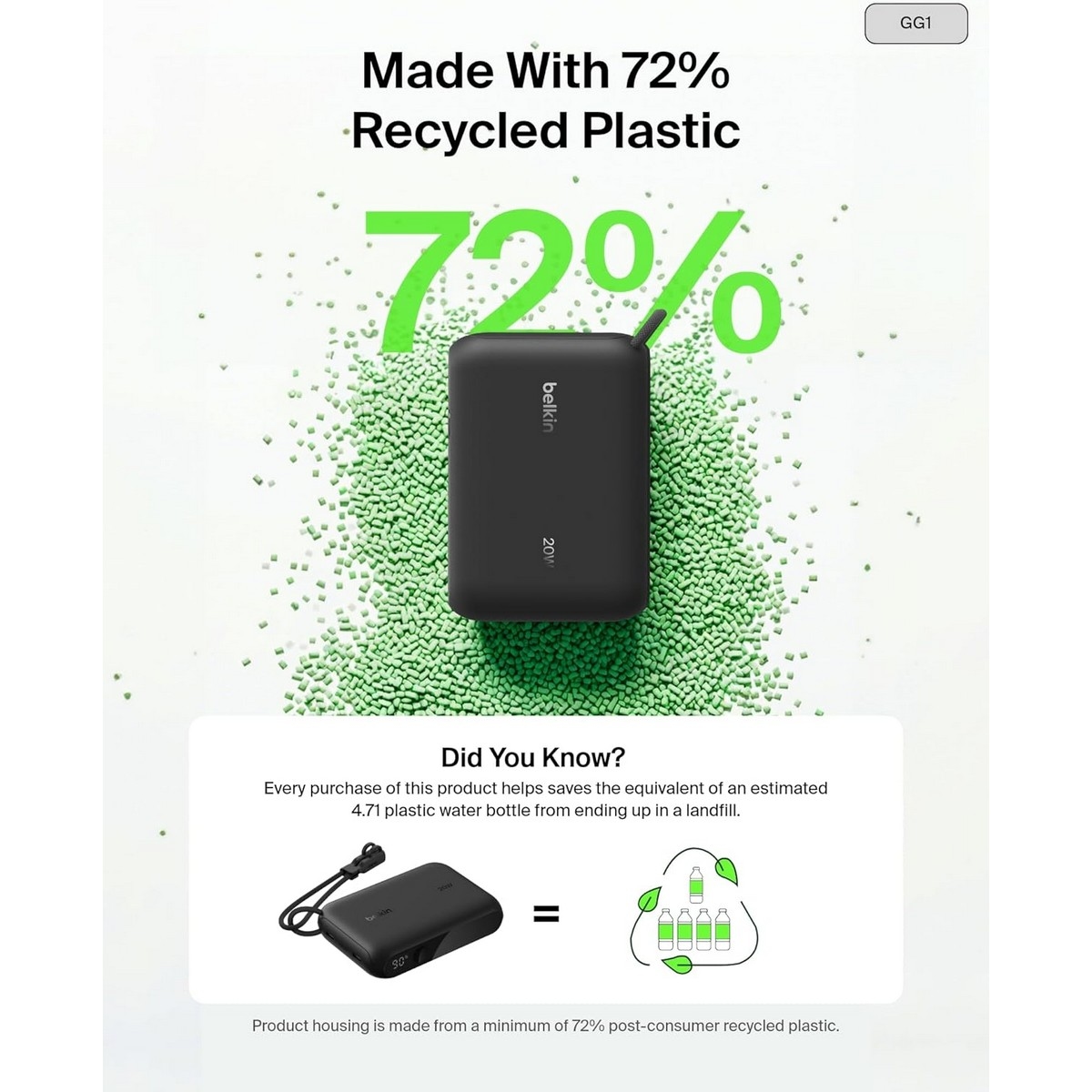 Belkin Black Boost Charge 10000mAh Digital Display Power Bank