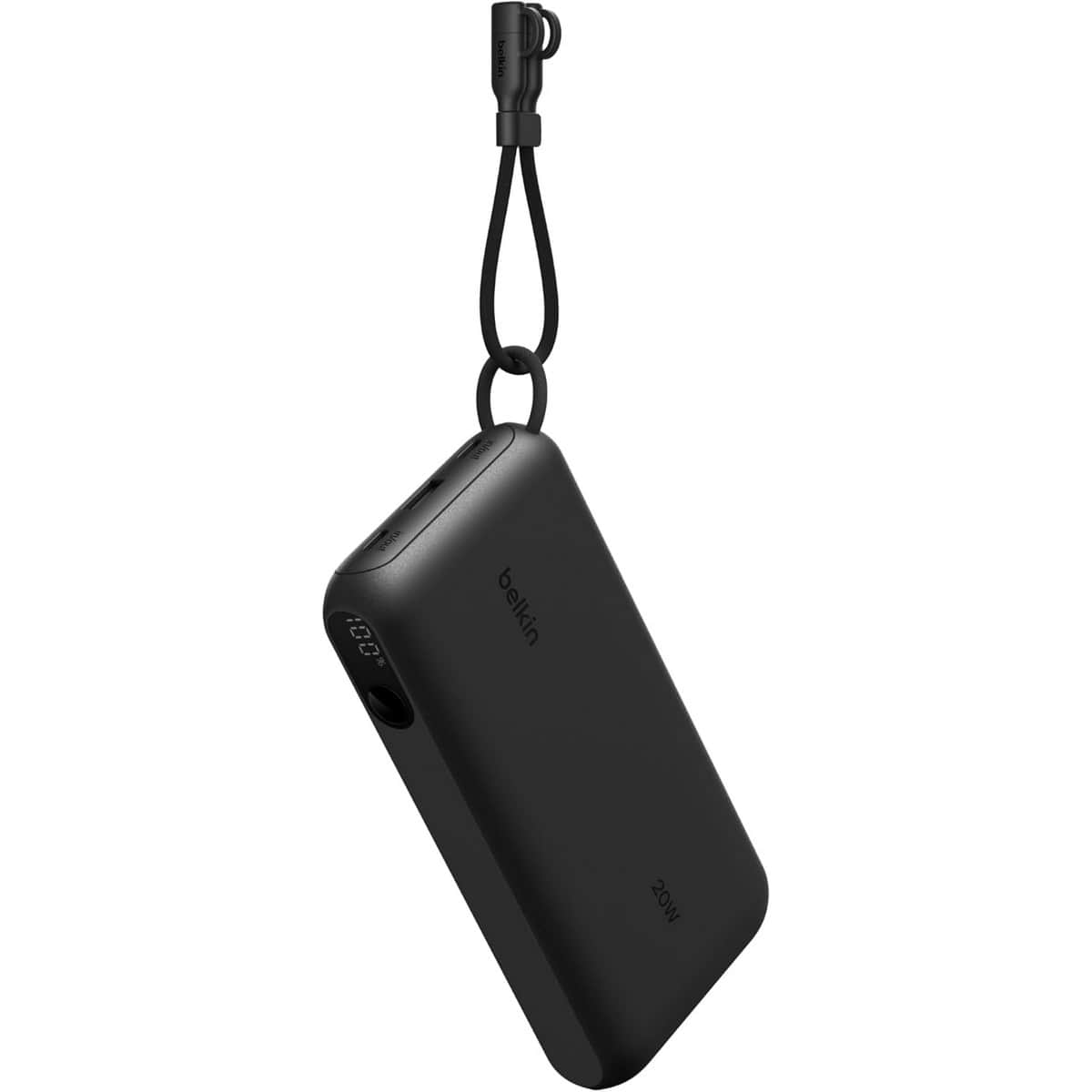 بيلكن باور بانك بوست تشارج أسود بسعة 20000mAh مع شاشة رقمية