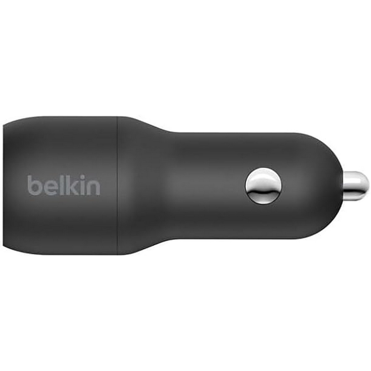 بيلكن أسود بوست تشارج شاحن سيارة USB-A مزدوج المنافذ بقدرة 24 واط