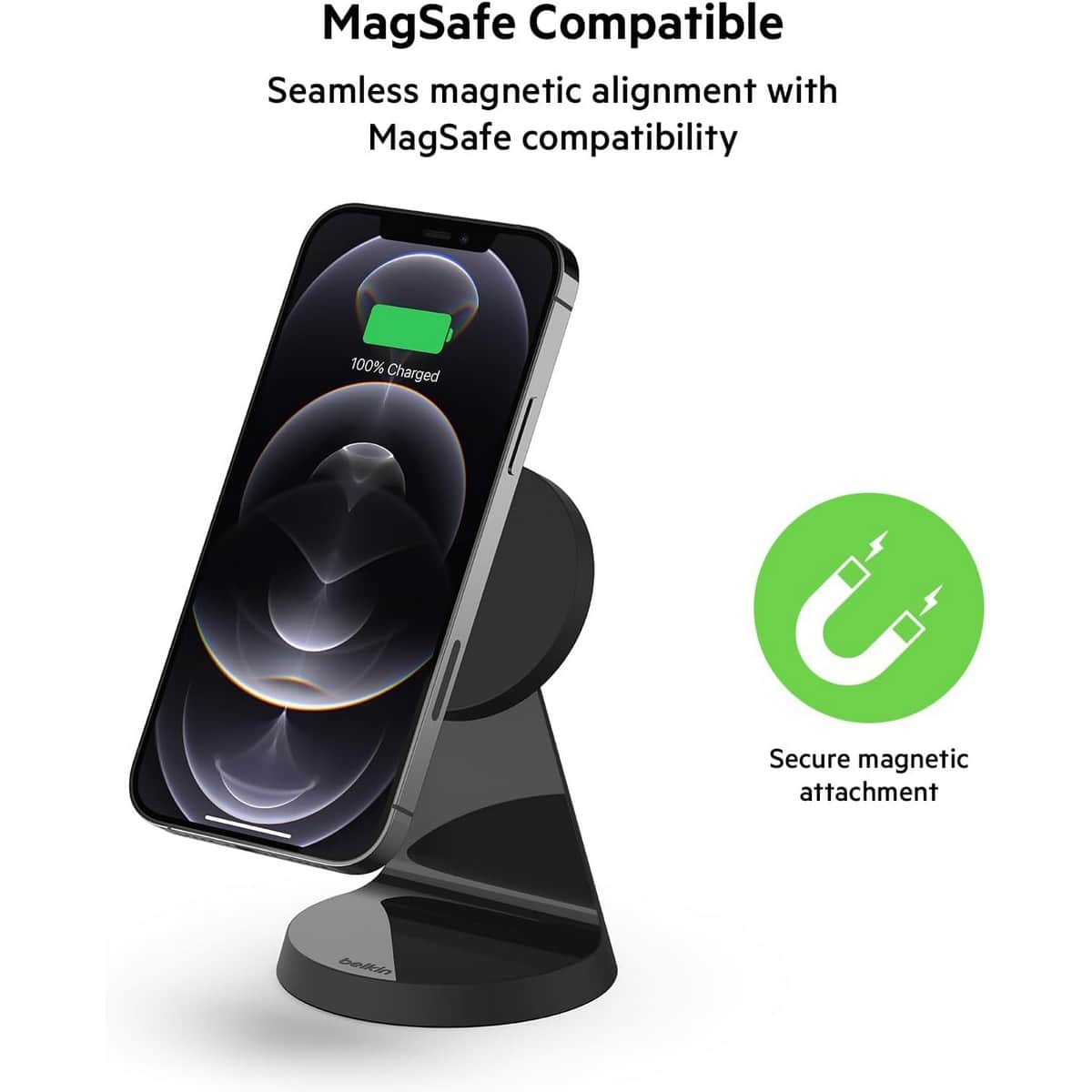 Belkin Black Boost Charge 7.5W Magnetic Wireless Charging Stand