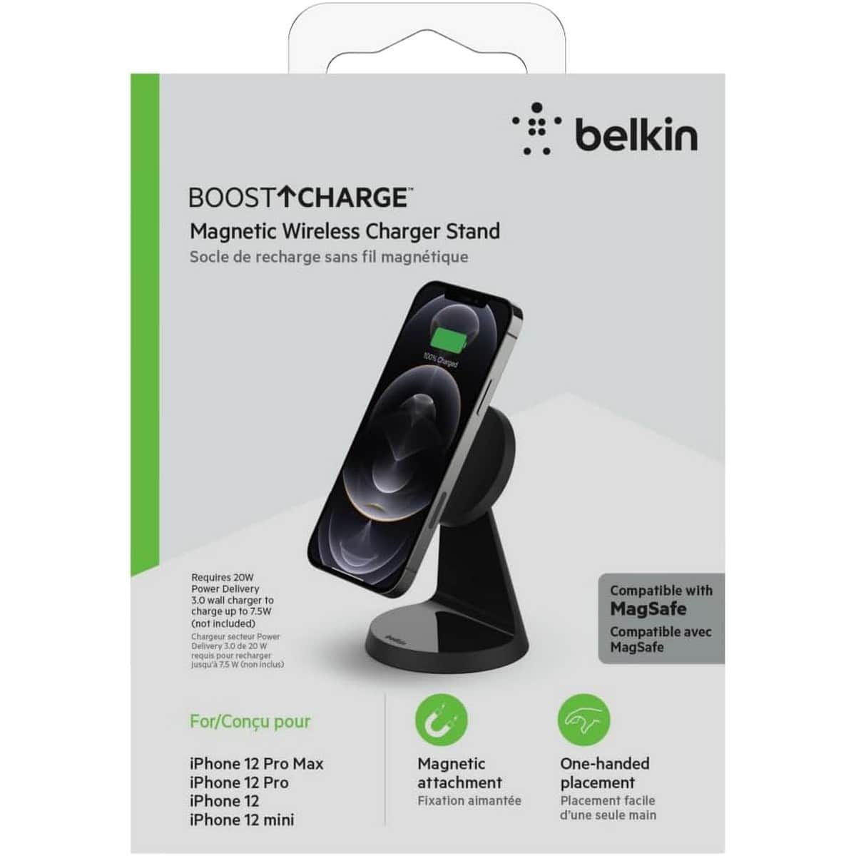 Belkin Black Boost Charge 7.5W Magnetic Wireless Charging Stand