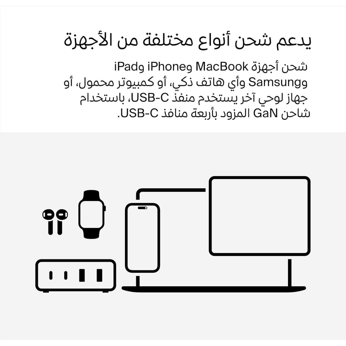 Belkin Boost Charge Pro GaN 108W 4-Port USB-C Desktop Charger with 2m Cord
