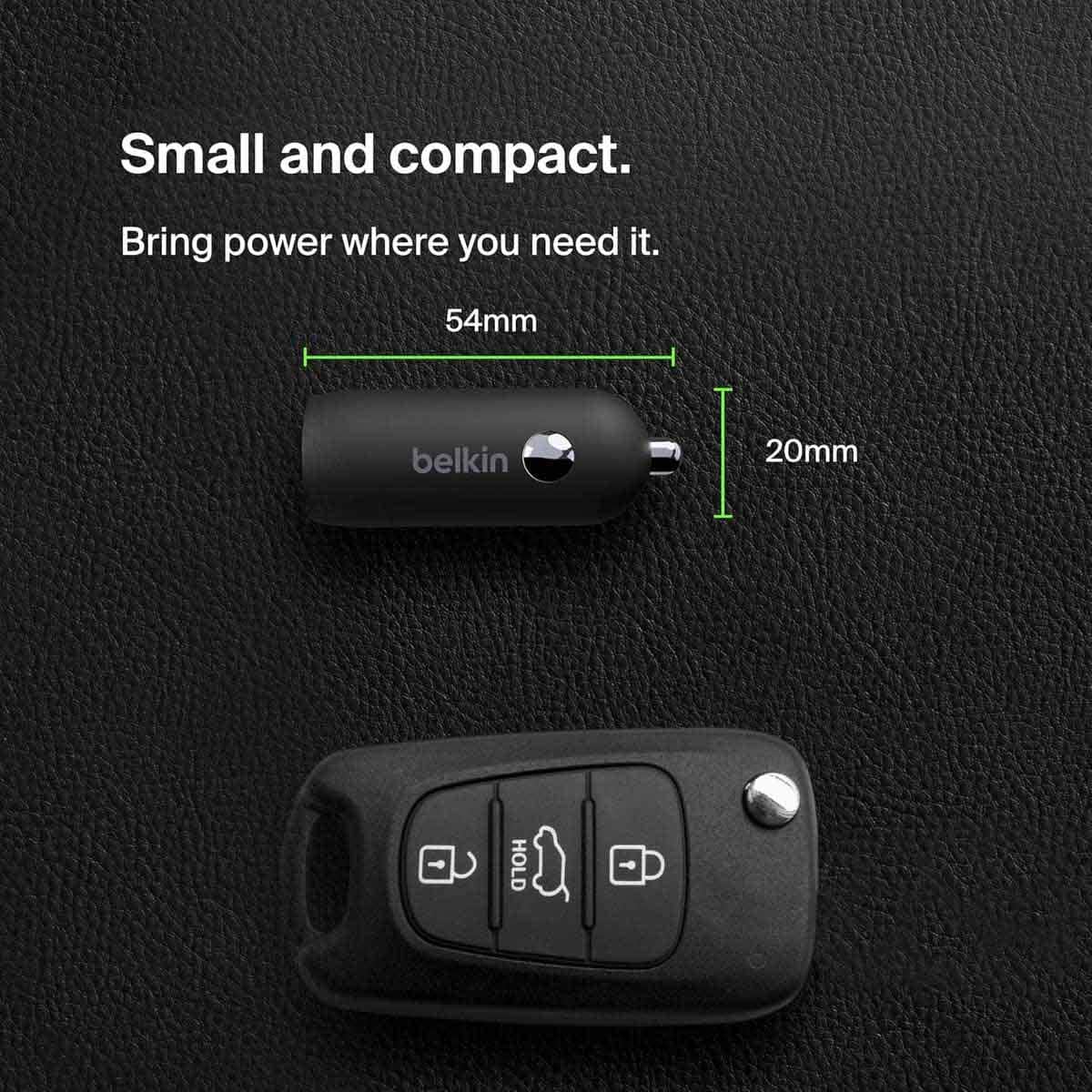 Belkin Black PPS PD 30W USB-C Car Charger