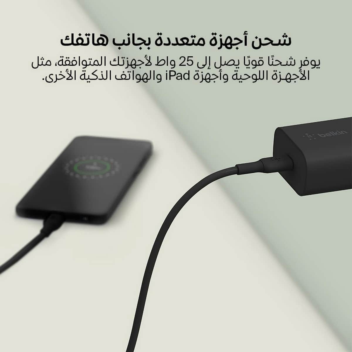 بيلكن شاحن حائط USB-C PPS PD 3.0 بقدرة 25 واط