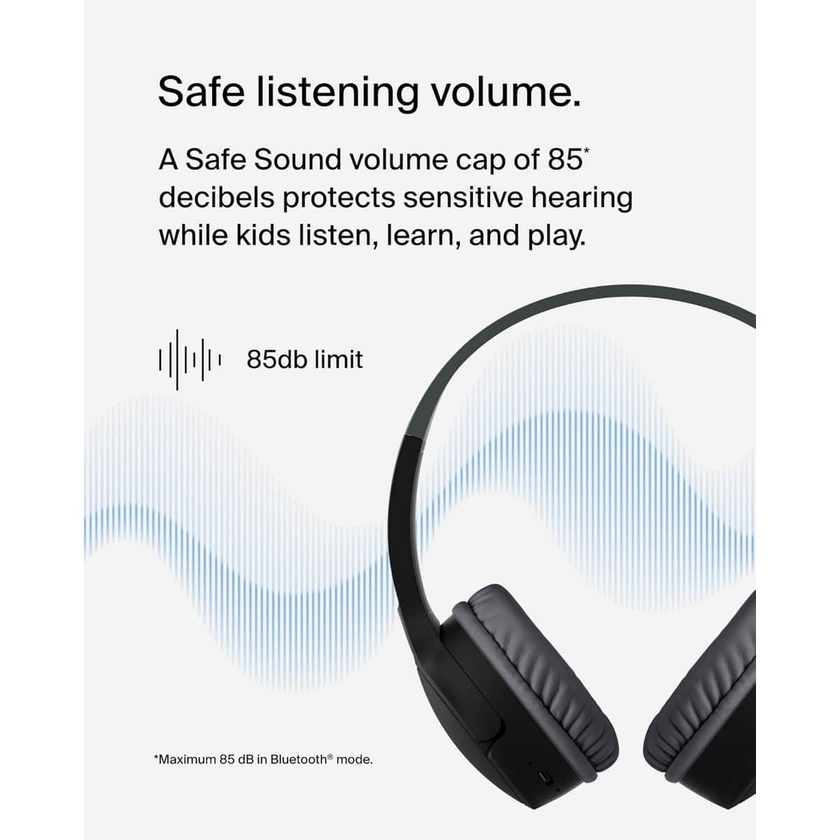 Belkin Black Soundform USB-C Wired On-Ear Kids Headphones