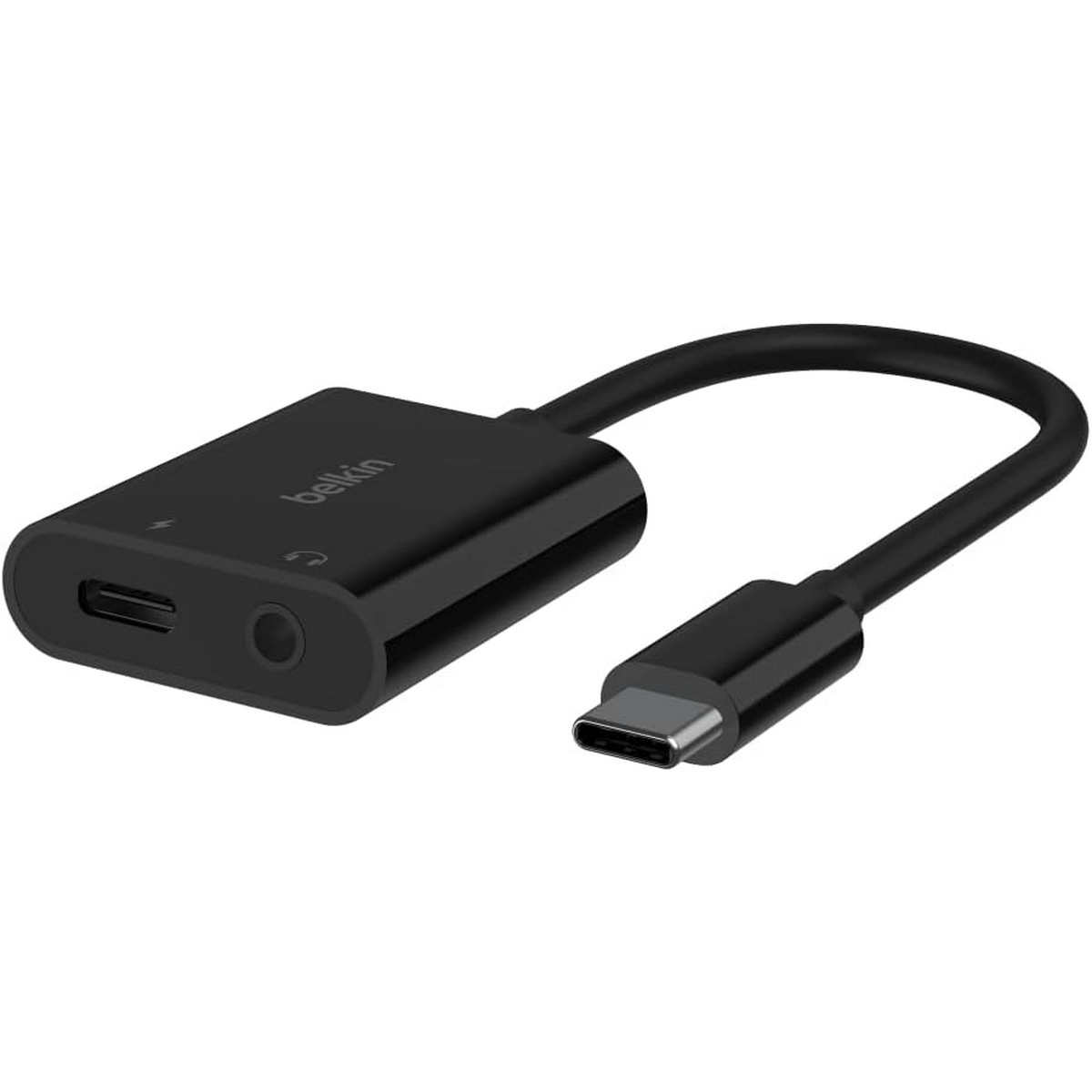 بيلكن محول USB-C إلى 3.5 ملم للصوت والشحن باللون الأسود