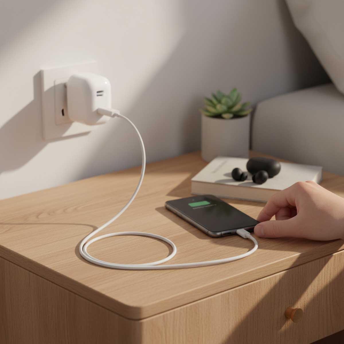 بيلكن بوست تشارج PPS PD 3.0 شاحن حائط USB-C بقدرة 30 واط مع طقم كابل USB-C إلى USB-C بطول 1 متر