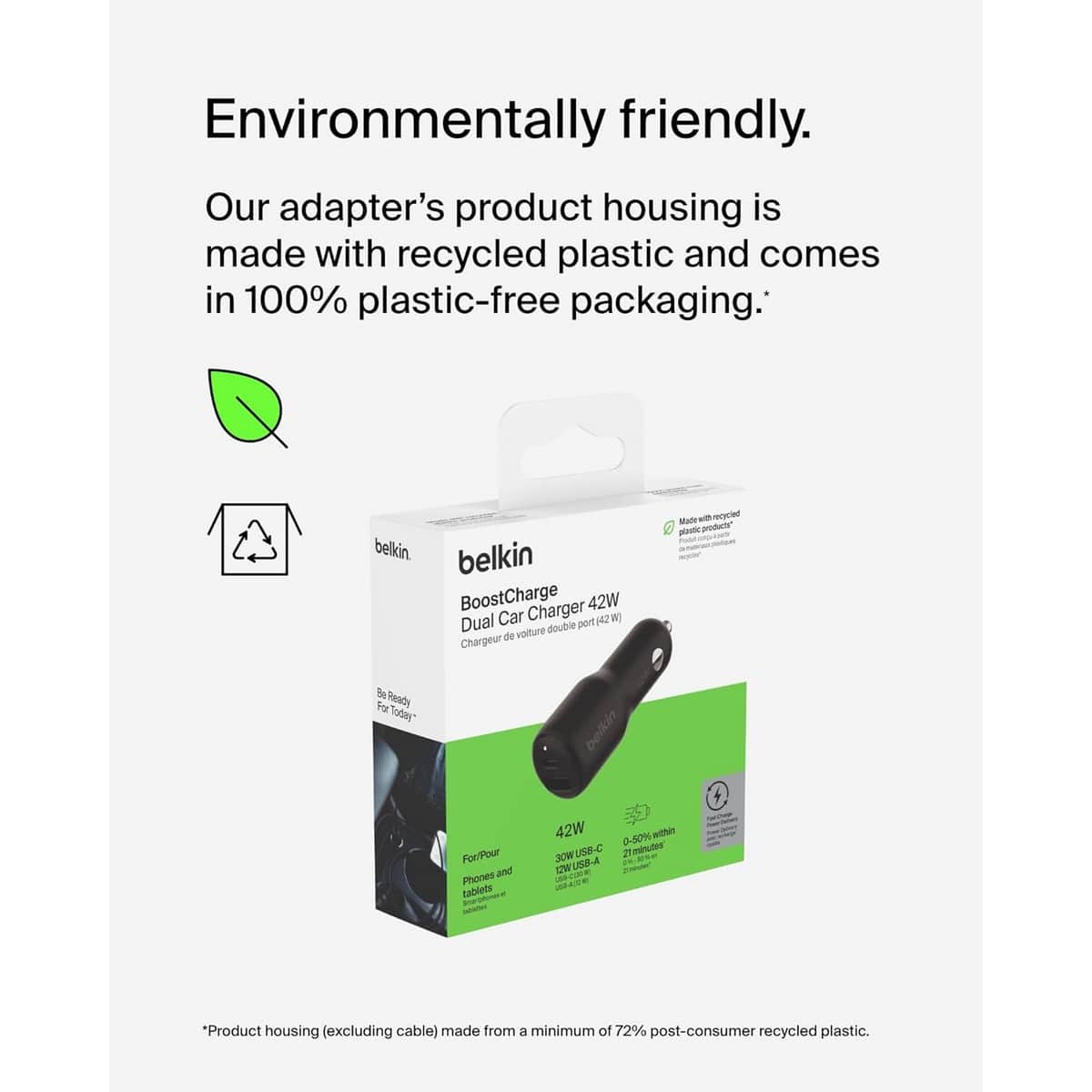 Belkin Boost Charge PPS PD 42W 2-Port USB-C & USB-A Car Charger