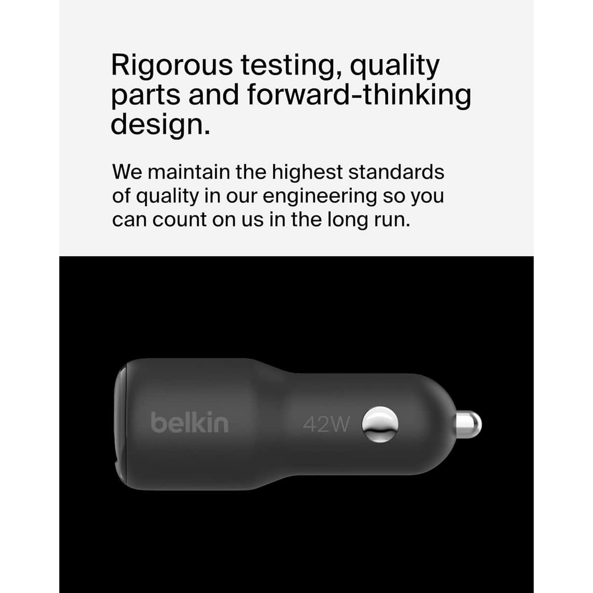 Belkin Boost Charge PPS PD 42W 2-Port USB-C & USB-A Car Charger