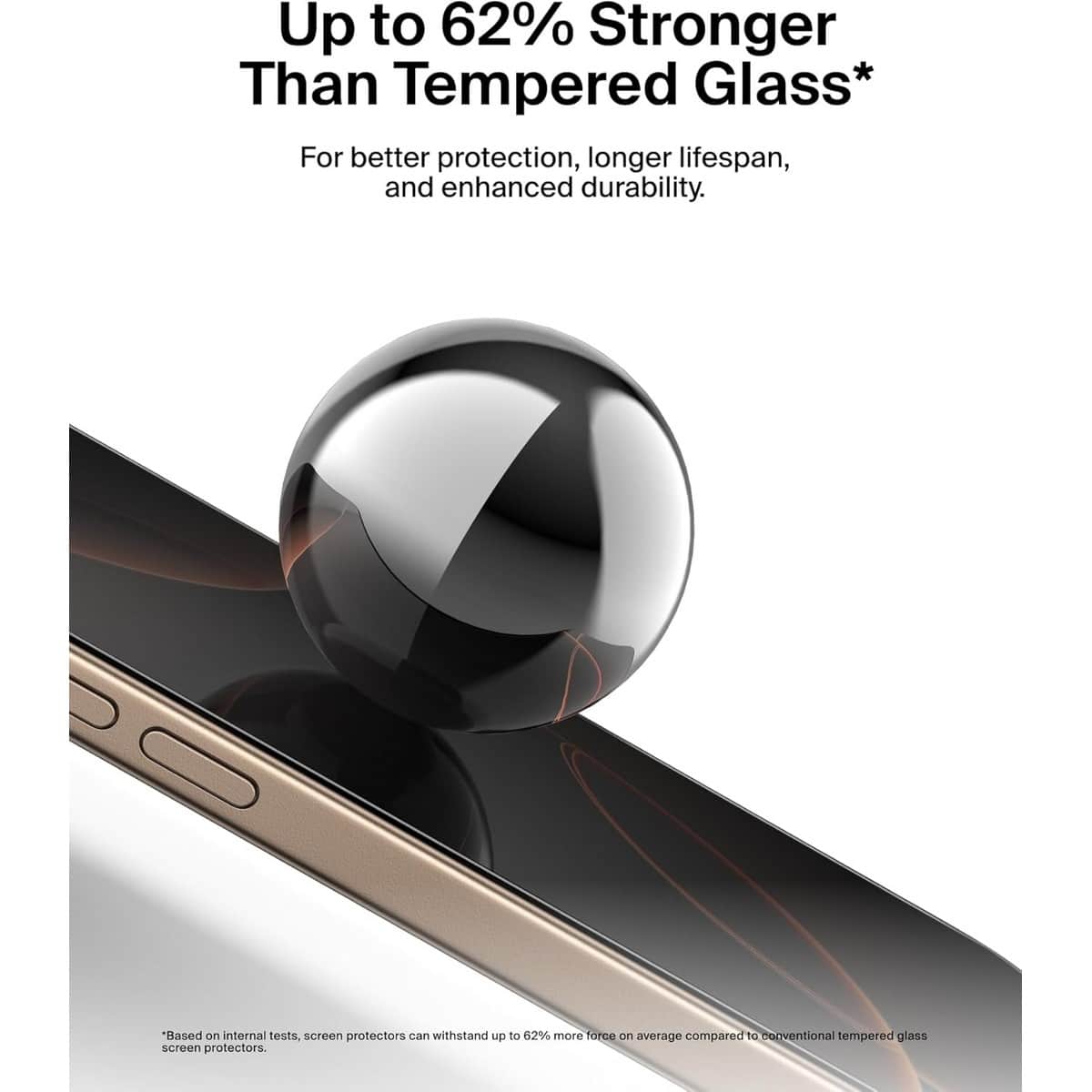 Belkin Clear Recycled Privacy Glass Screen Protector with EZ Tray for iPhone 16 Pro