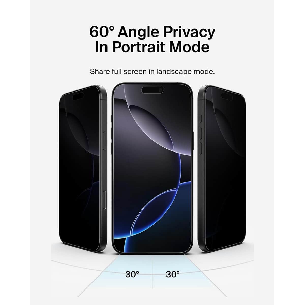 Belkin Clear Recycled Privacy Glass Screen Protector with EZ Tray for iPhone 16 Pro Max