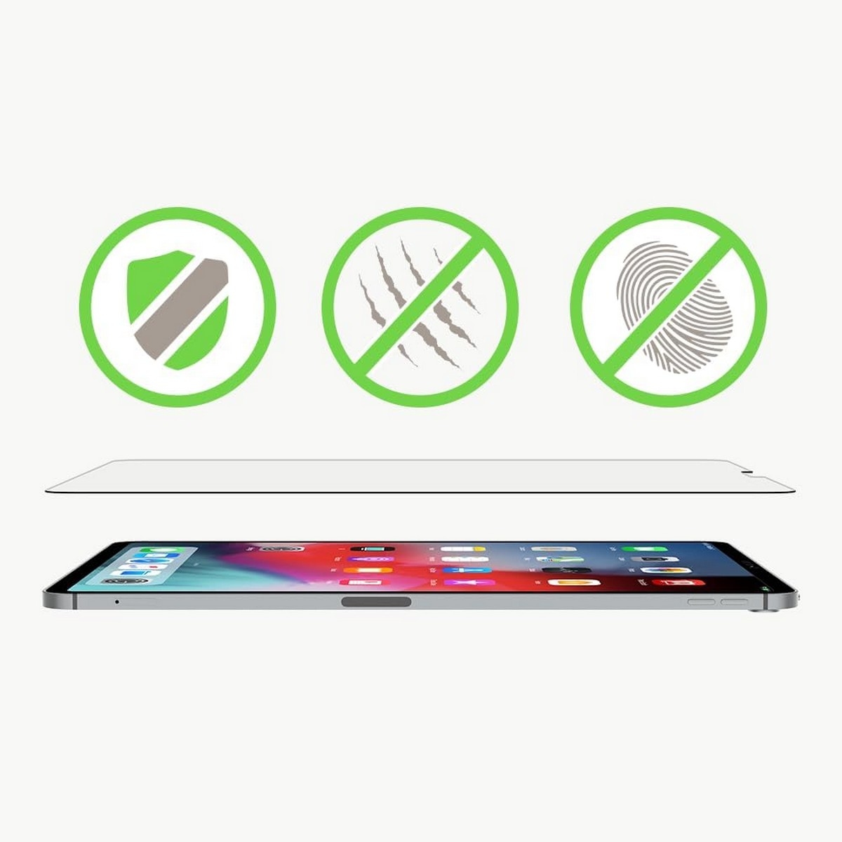 بيلكن شفاف واقي شاشة زجاج مقوى لجهاز iPad Pro 12.9