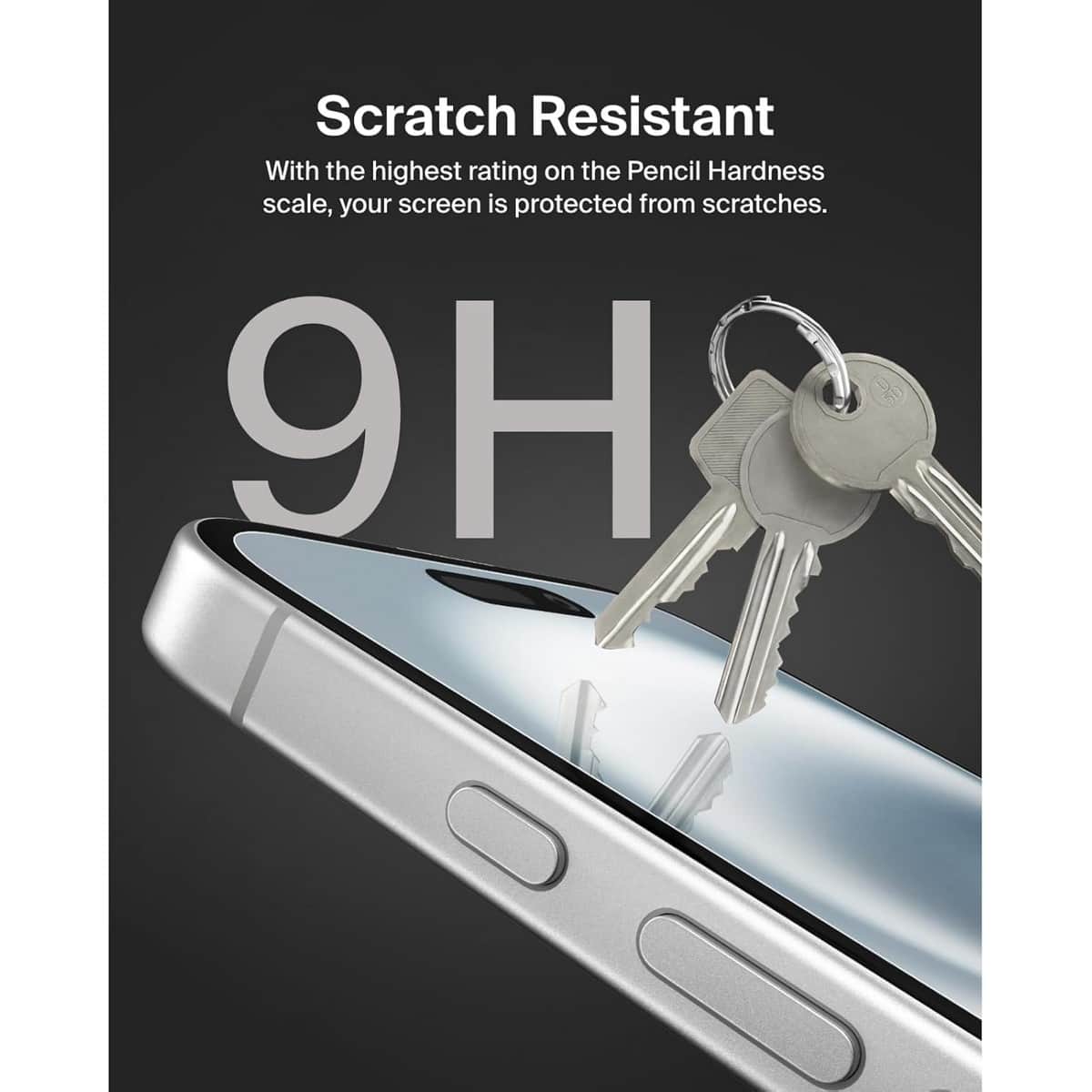 Belkin Clear Tempered Glass Screen Protector with EZ Tray for iPhone 14 Pro, 15 Pro & 16 Pro