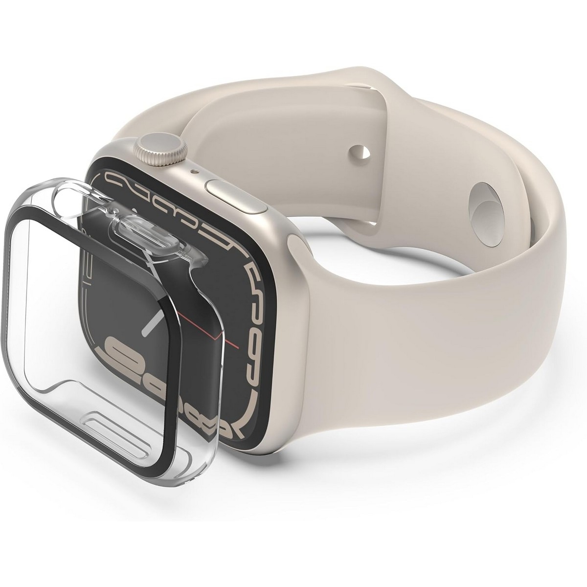 Belkin Clear TemperedCurve 41mm Screen Protector Bumper Case Set for Apple Watch Series 7