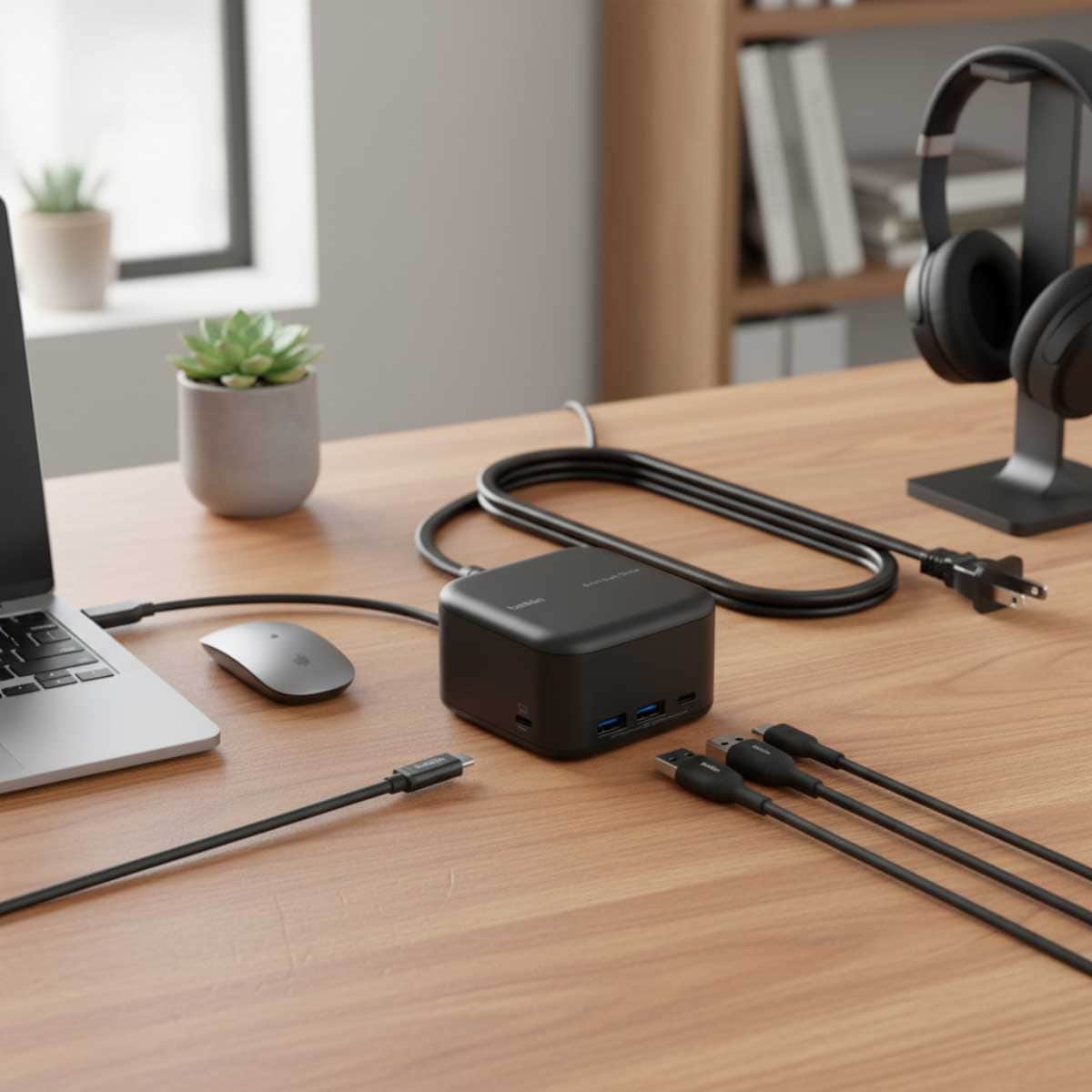 بيلكن موزع كونيكت Core GaN بقدرة 130 واط 6 في 1 بمنفذ USB-C